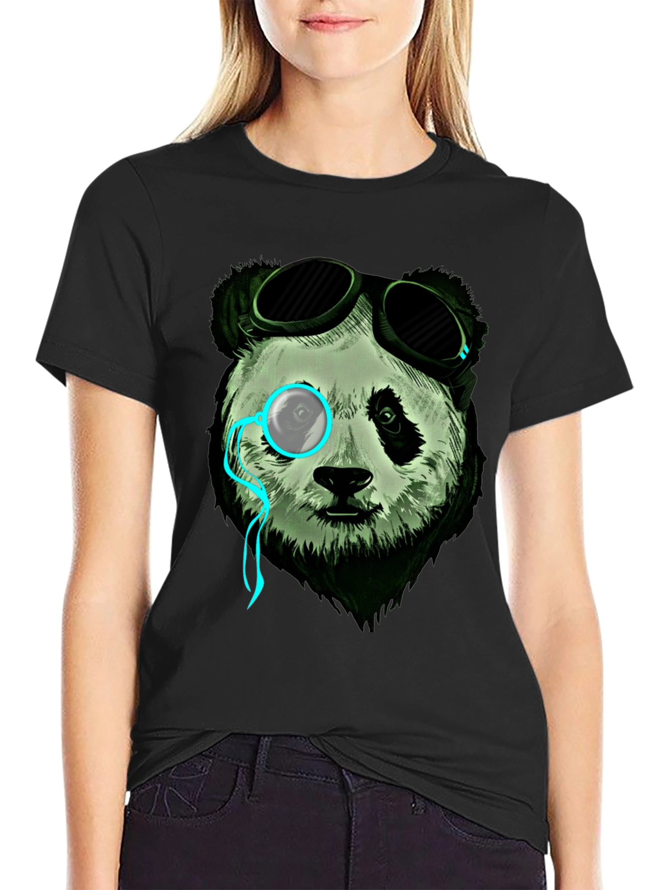 Steampunk Panda Graphic Tee - Cool & Unique Design