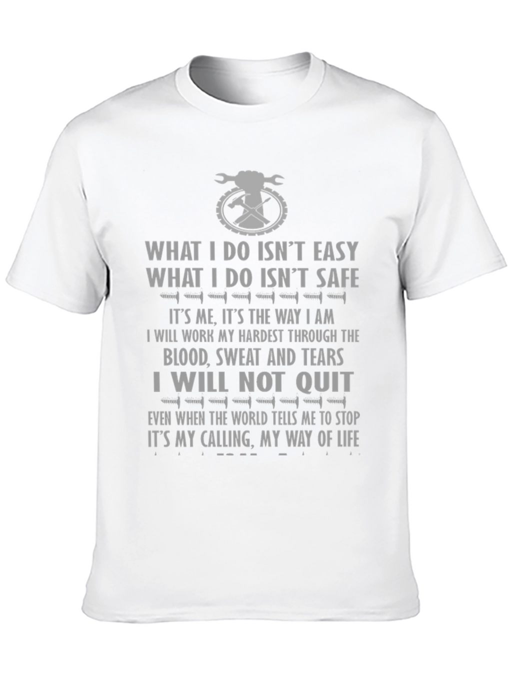 What I Do Isnt Easy Mens Black T-Shirt