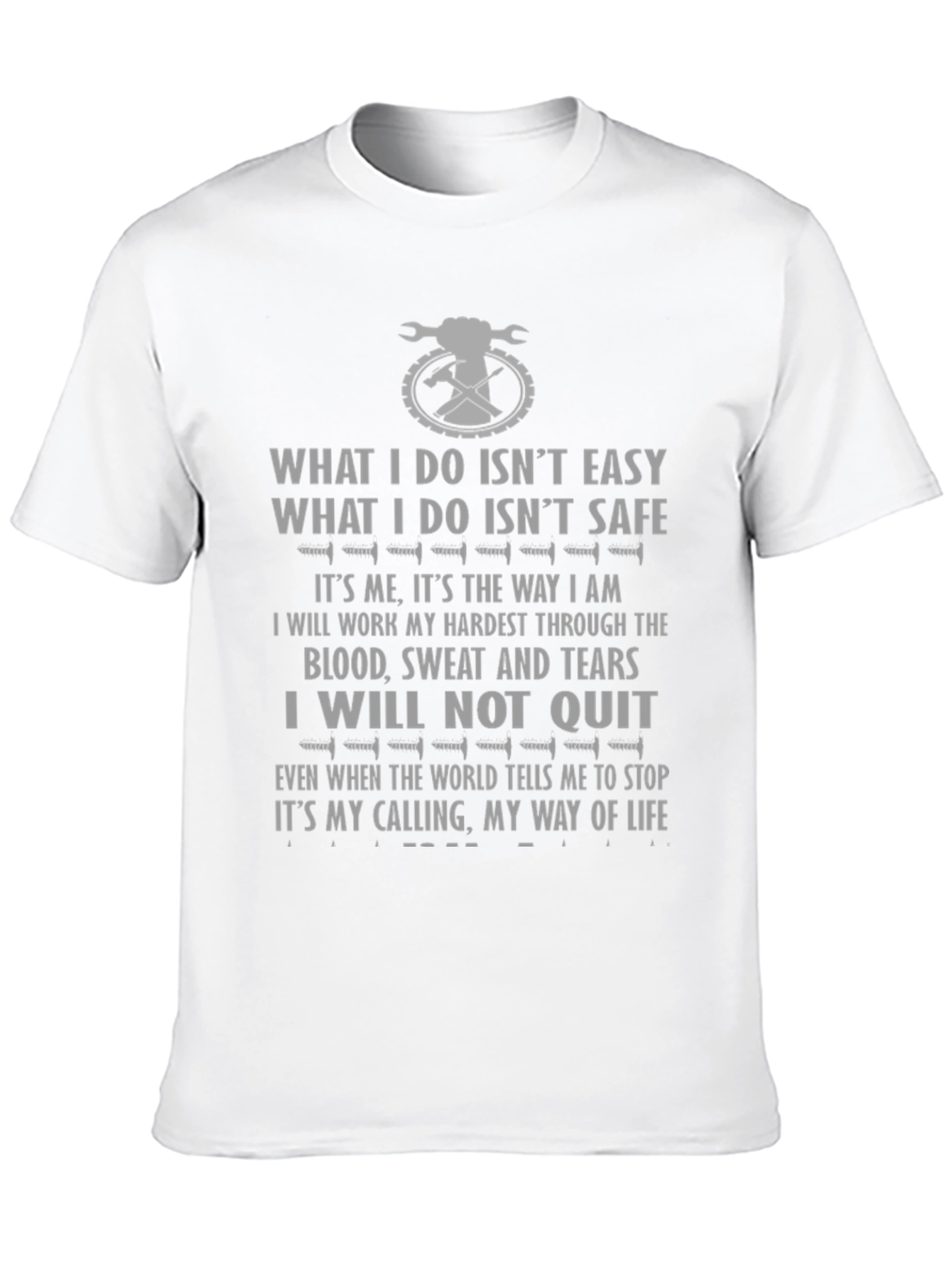 What I Do Isnt Easy Mens Black T-Shirt