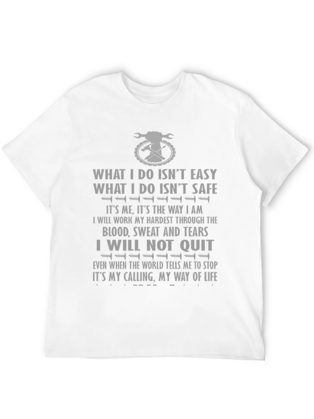 What I Do Isnt Easy Mens Black T-Shirt
