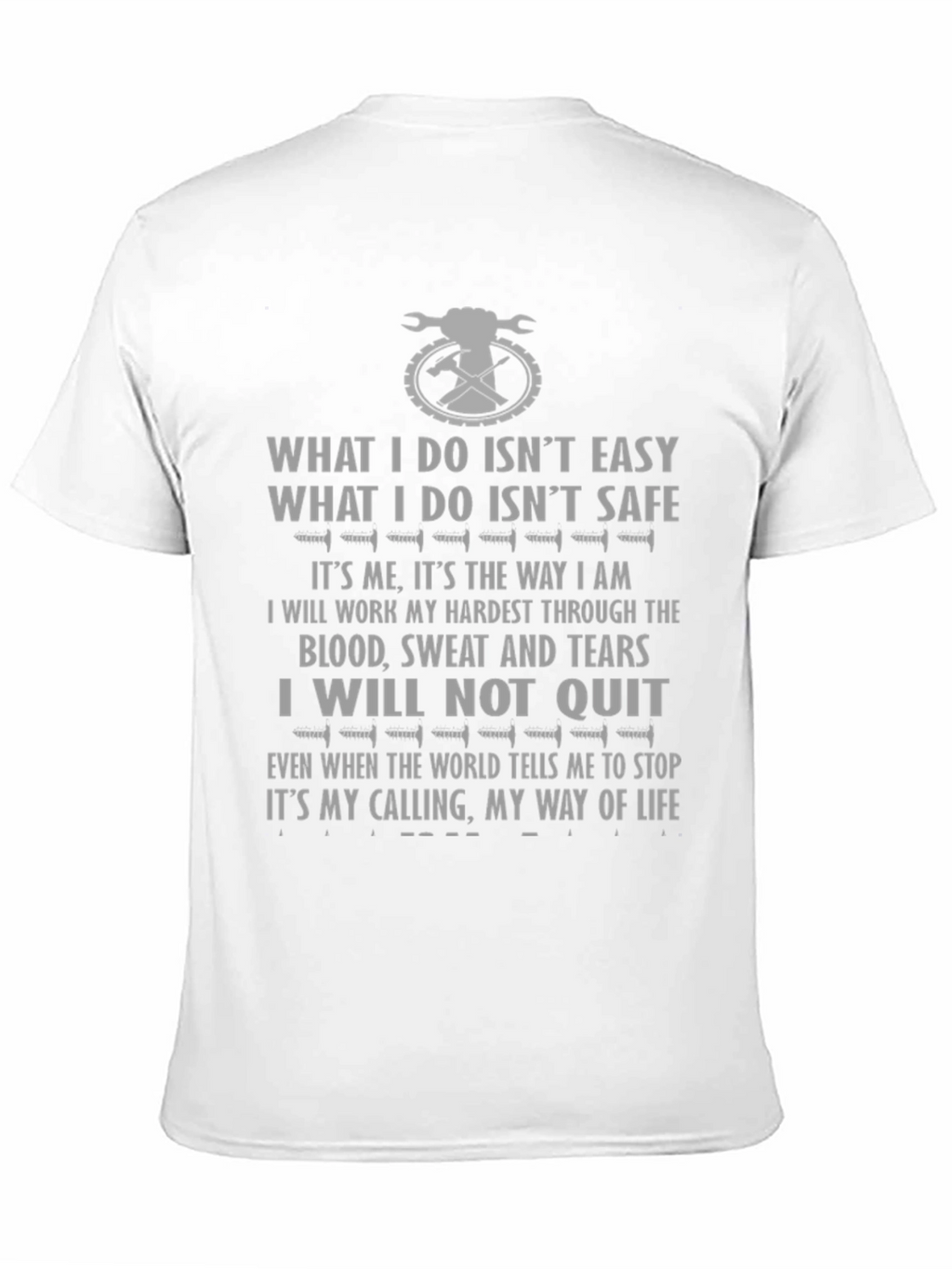 What I Do Isnt Easy Mens Black T-Shirt