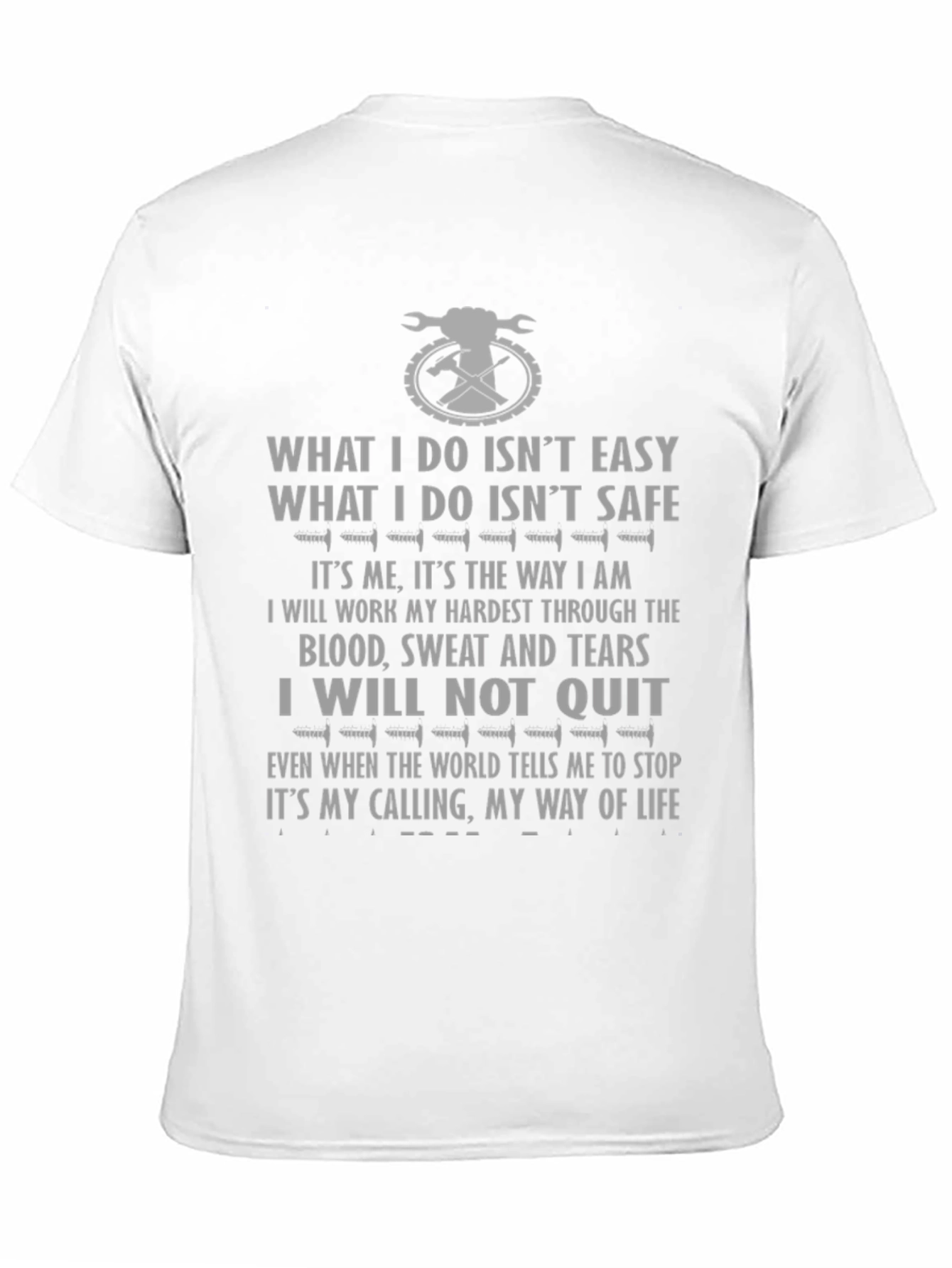 What I Do Isnt Easy Mens Black T-Shirt