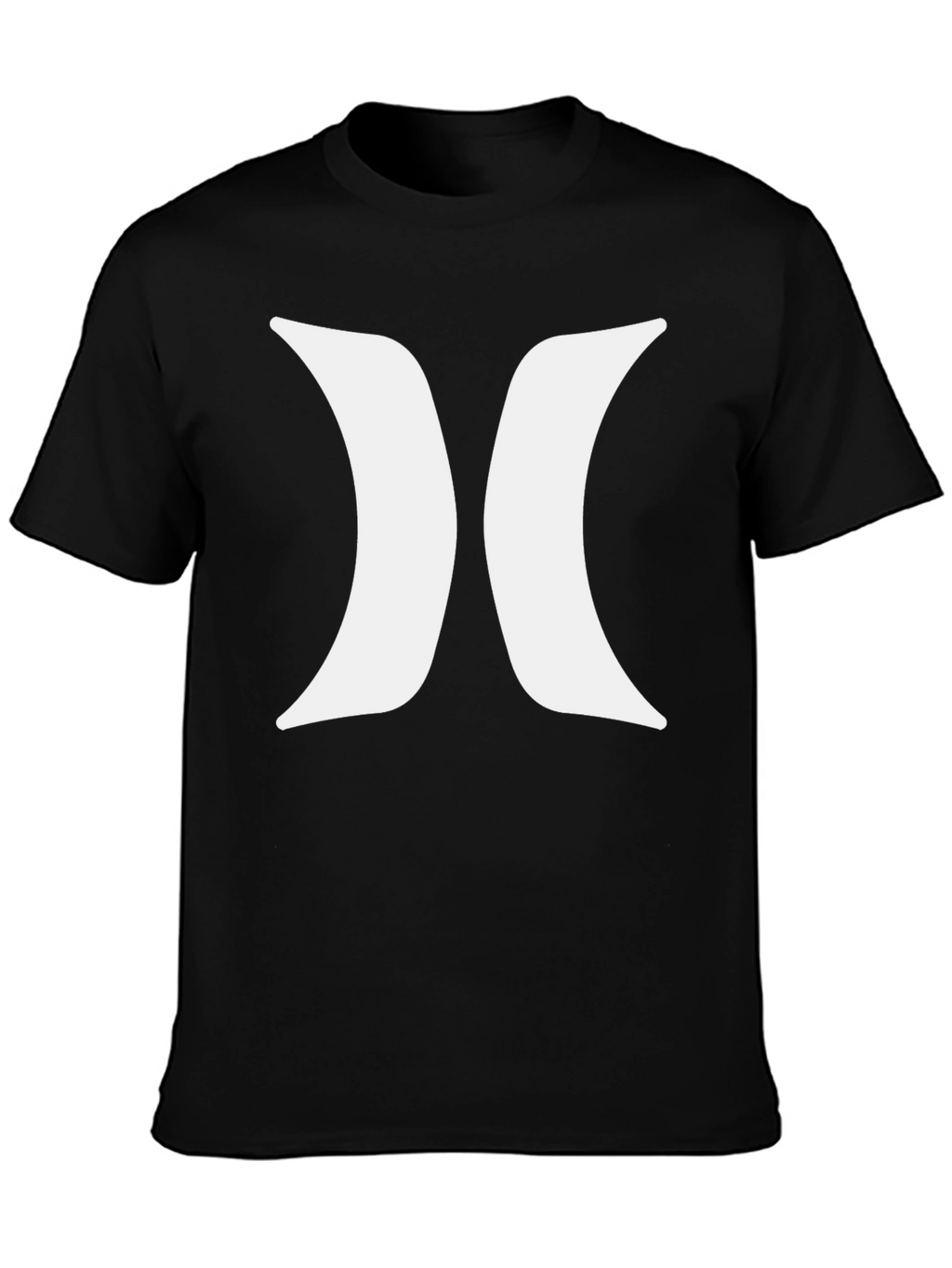Black Hurley T-Shirt with White Logo