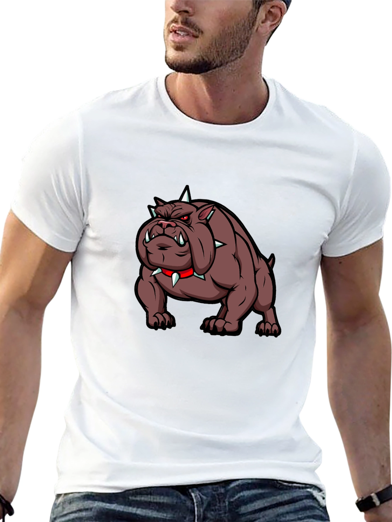 Graphic Bulldog T-Shirt - Edgy Design