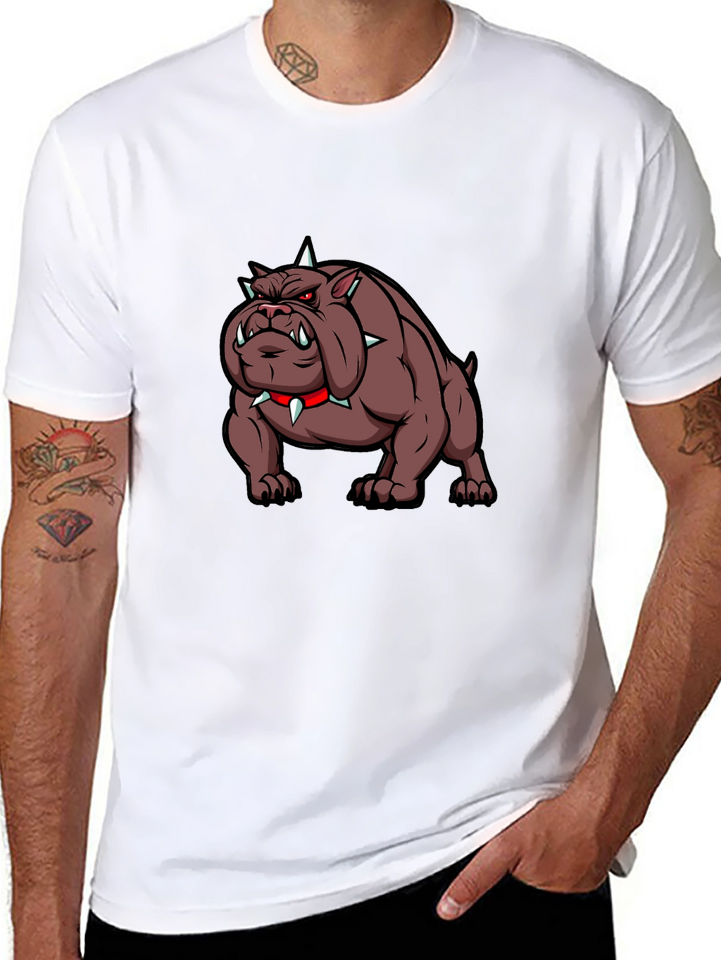 Graphic Bulldog T-Shirt - Edgy Design