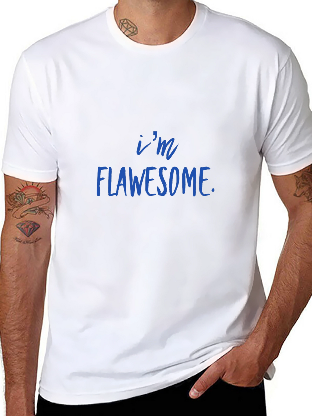 Flawsome Statement Graphic T-Shirt - Trendy Casual Tee