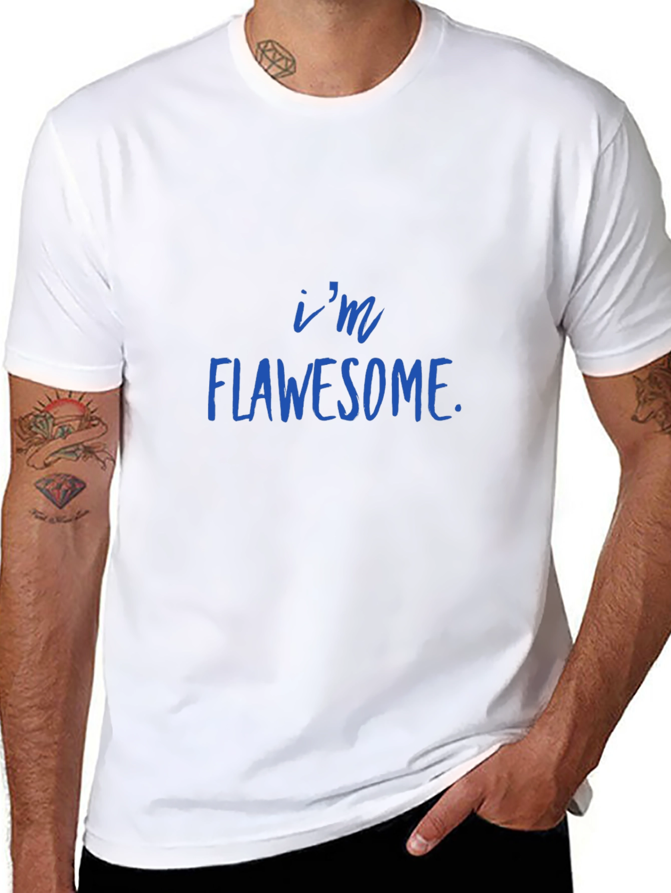 Flawsome Statement Graphic T-Shirt - Trendy Casual Tee