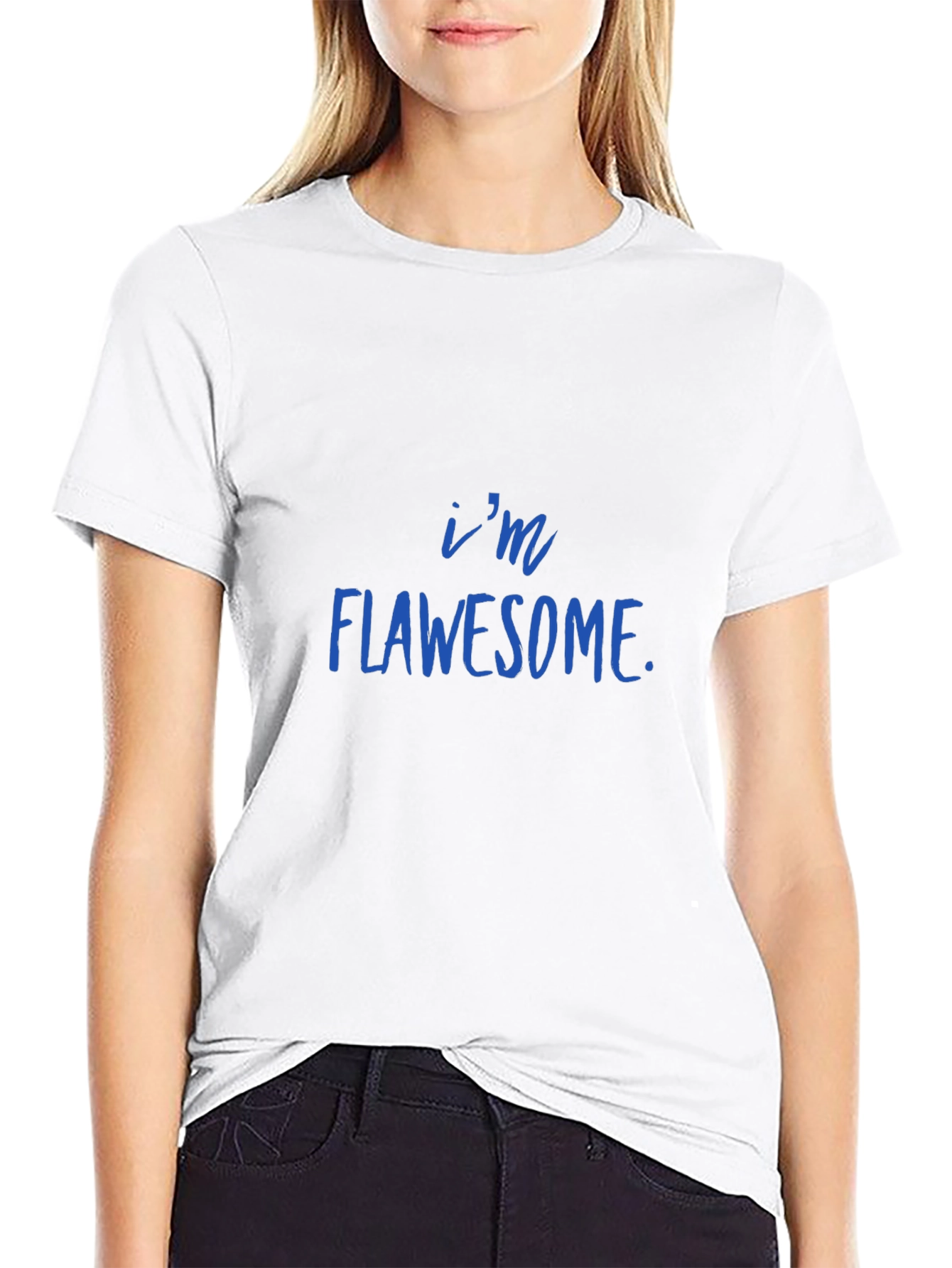 Flawsome Statement Graphic T-Shirt - Trendy Casual Tee
