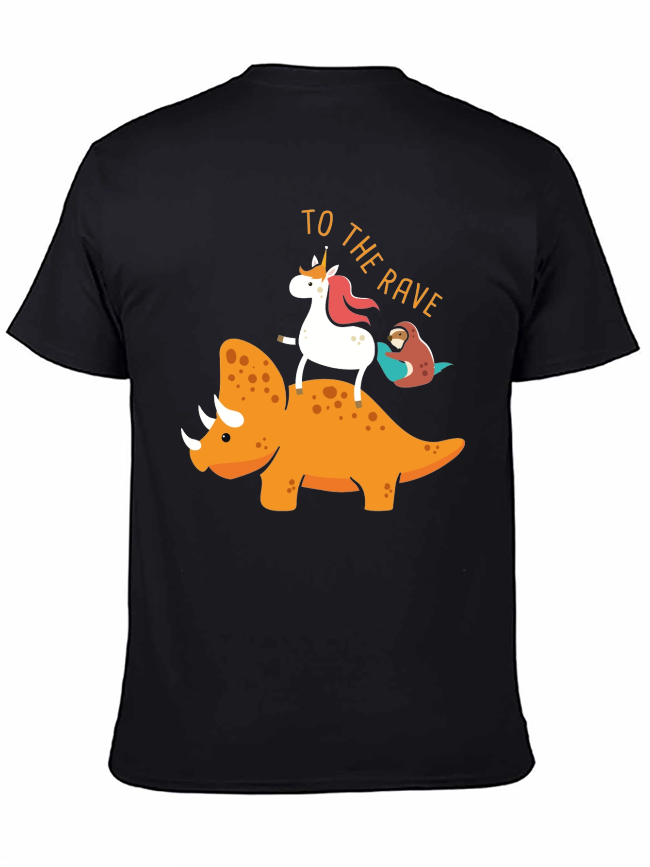 Unicorn Riding Triceratops T-Shirt - To the Rave!
