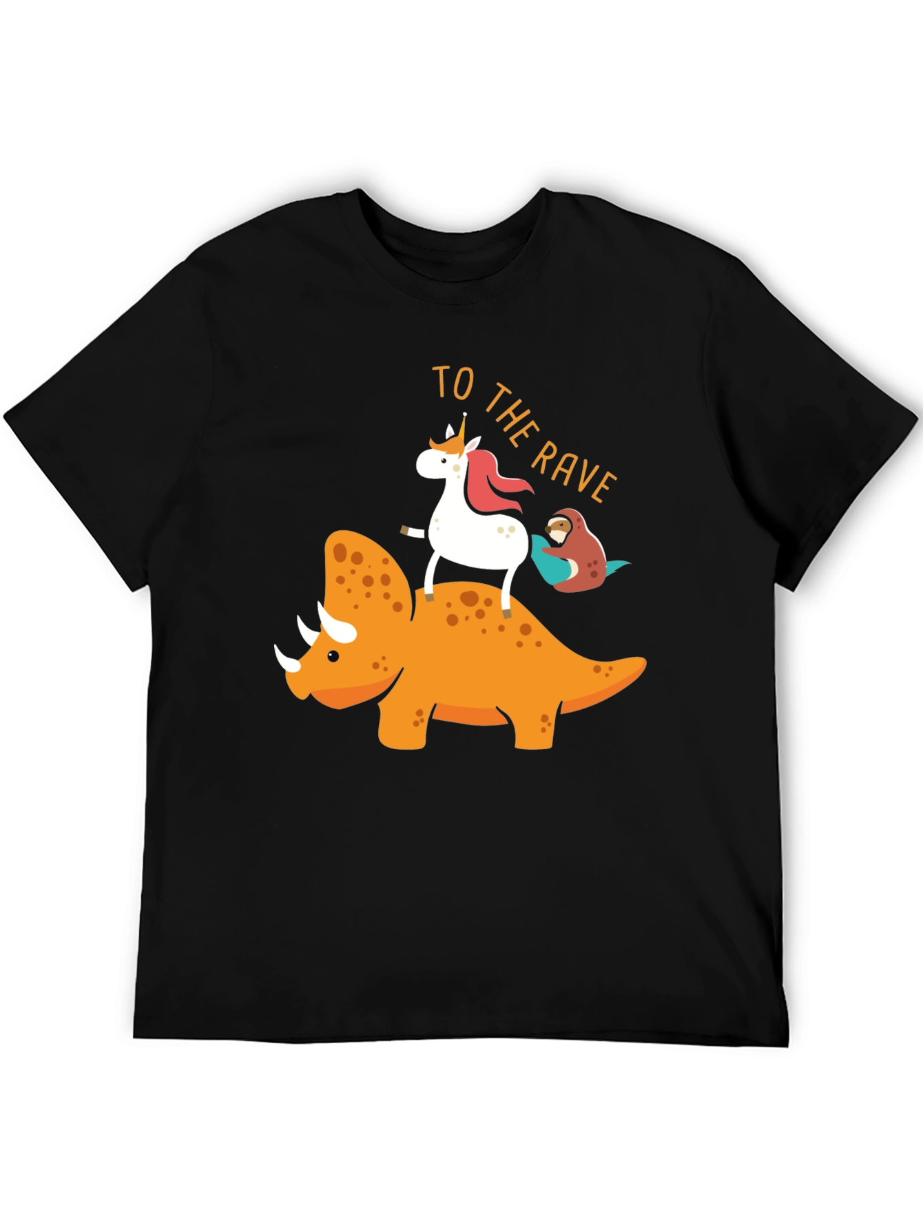 Unicorn Riding Triceratops T-Shirt - To the Rave!