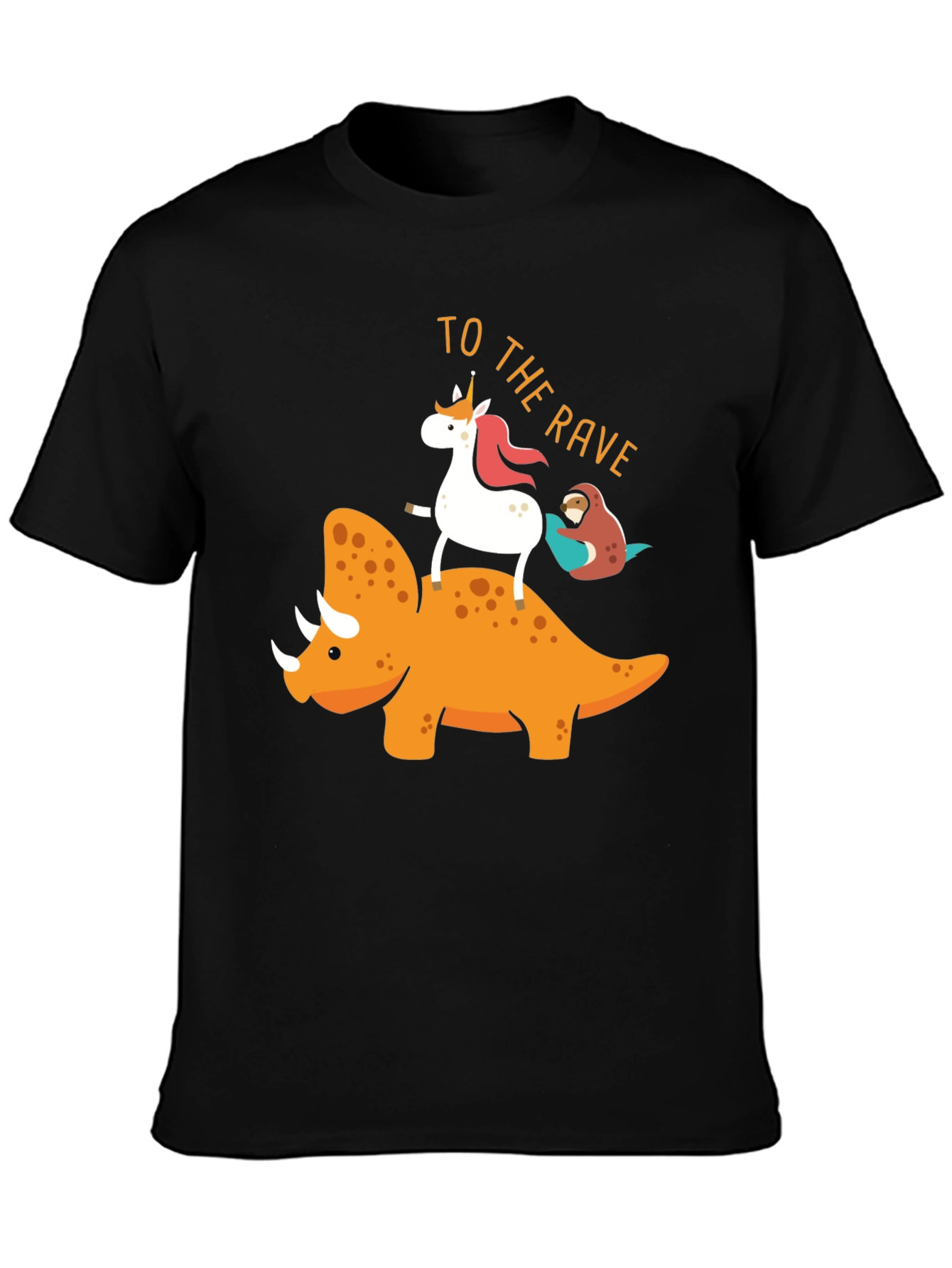 Unicorn Riding Triceratops T-Shirt - To the Rave!
