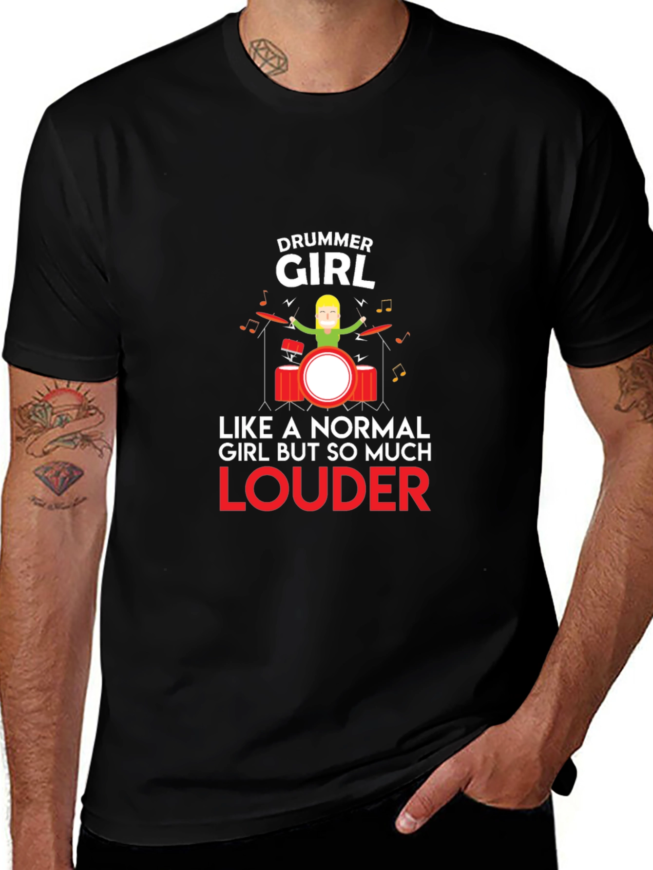 Drummer Girl T-Shirt - Funny Musician Tee