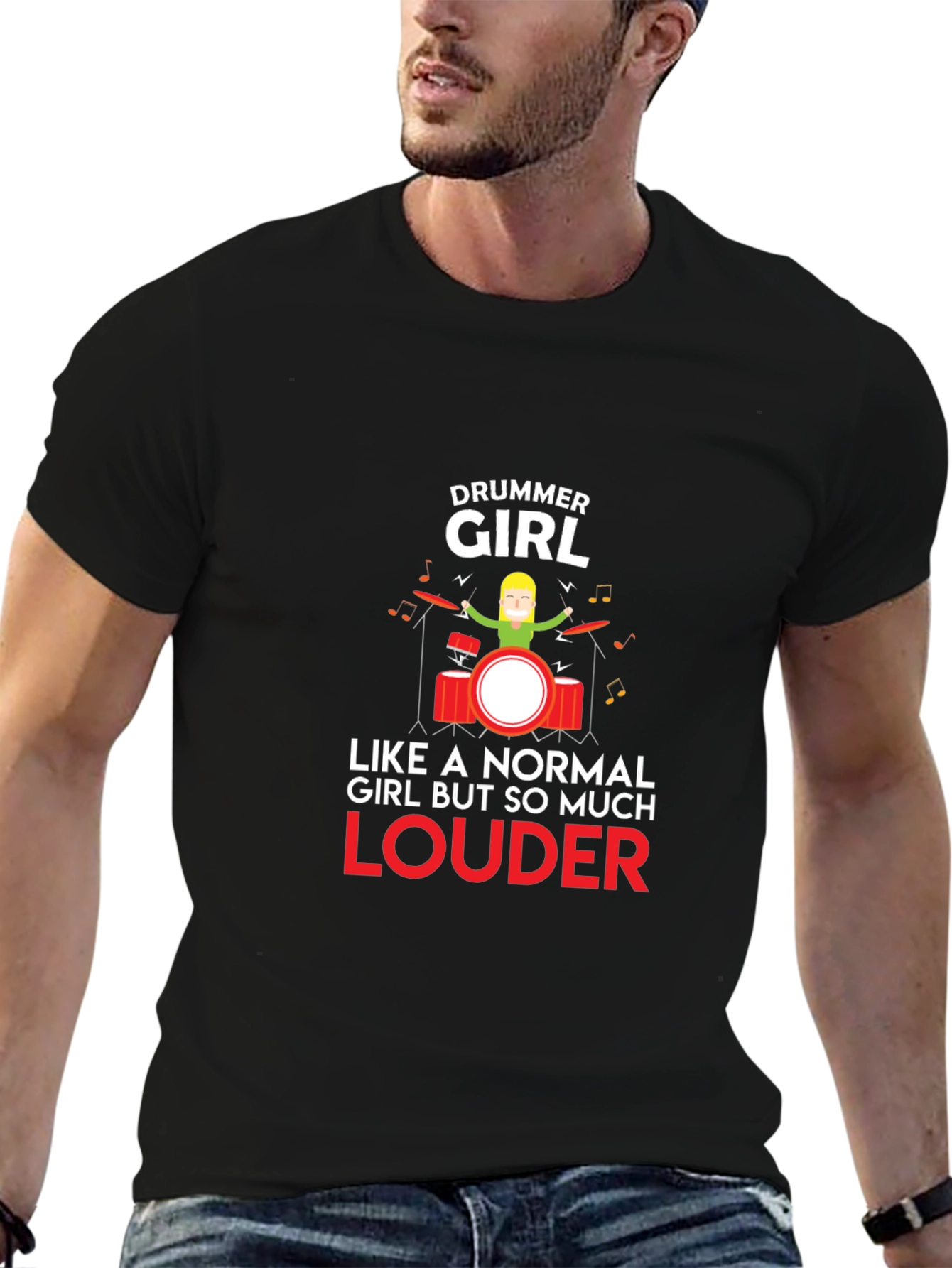 Drummer Girl T-Shirt - Funny Musician Tee