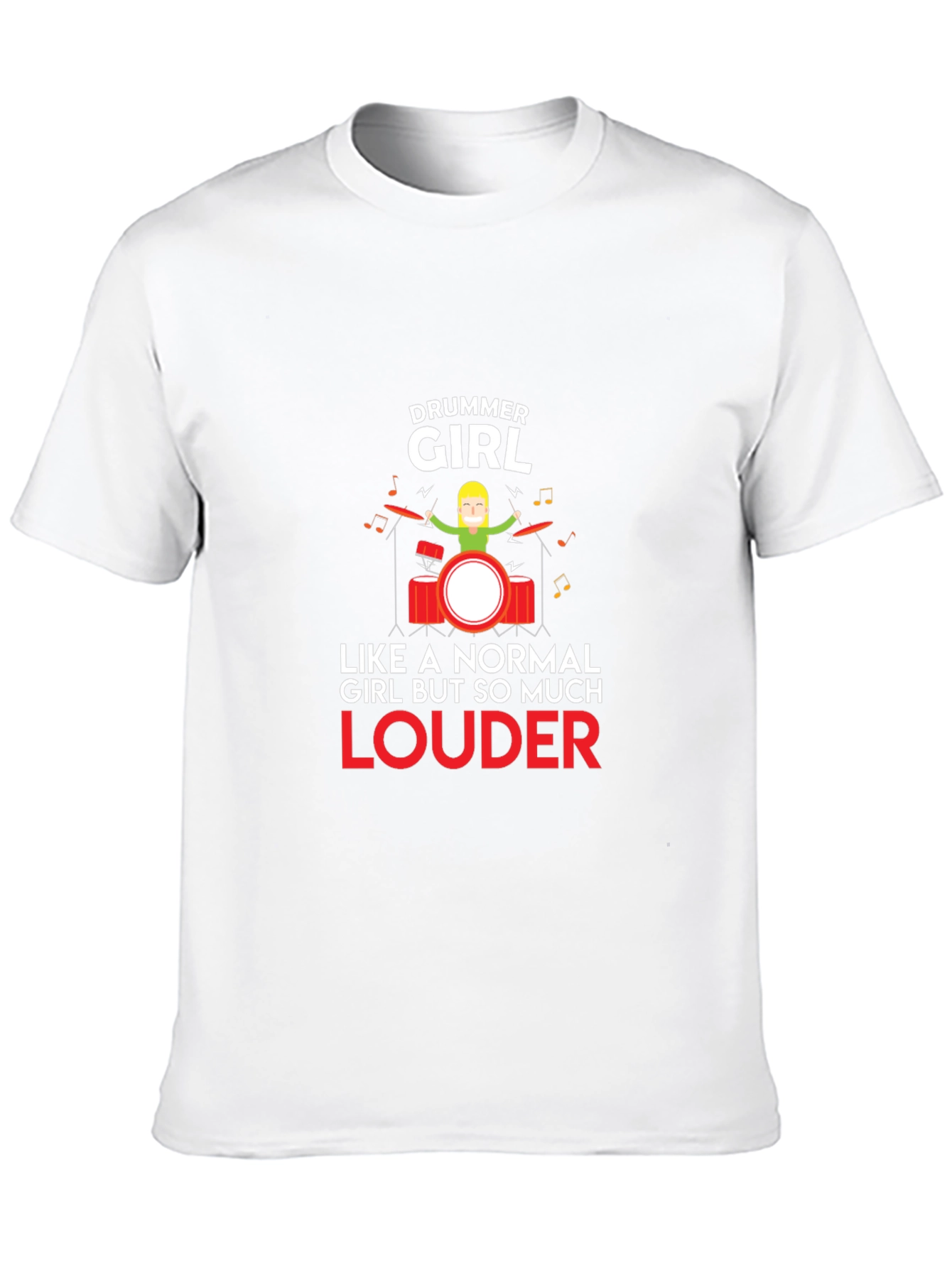 Drummer Girl T-Shirt - Funny Musician Tee