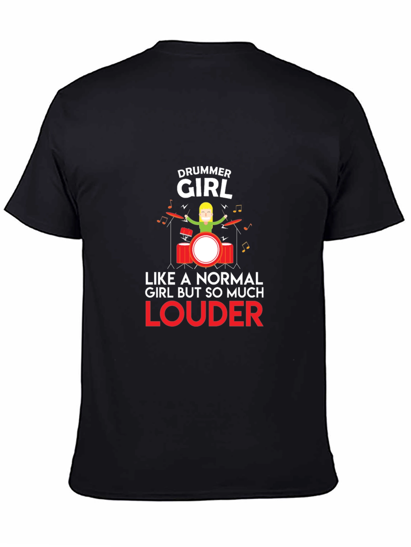 Drummer Girl T-Shirt - Funny Musician Tee