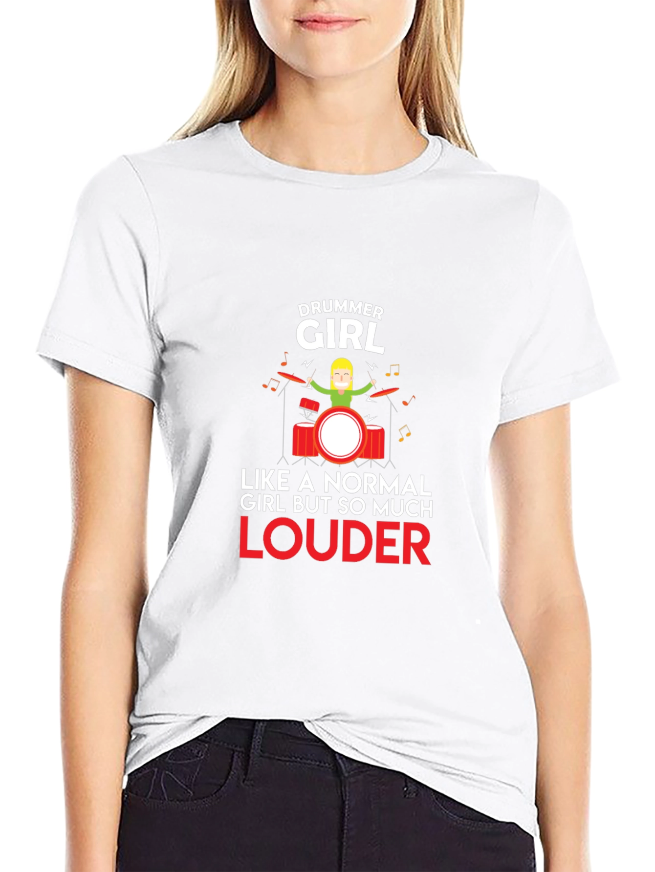 Drummer Girl T-Shirt - Funny Musician Tee