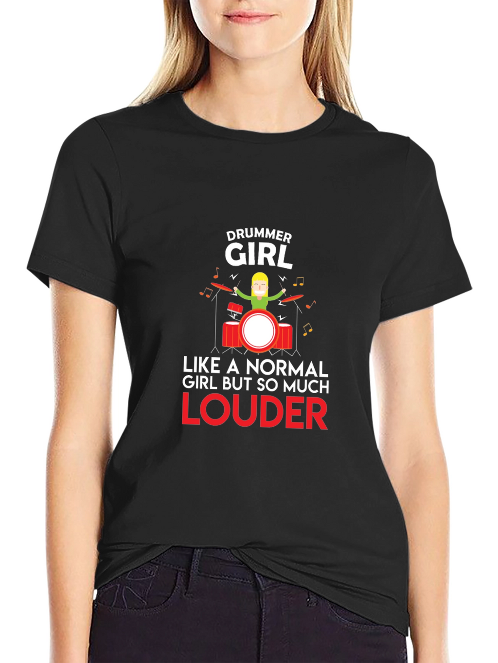 Drummer Girl T-Shirt - Funny Musician Tee
