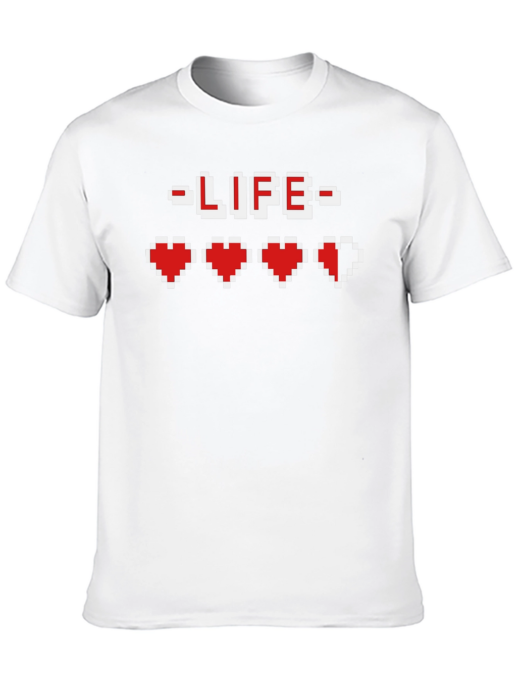 Pixel Heart Gamer Life T-Shirt - Retro Gaming Tee