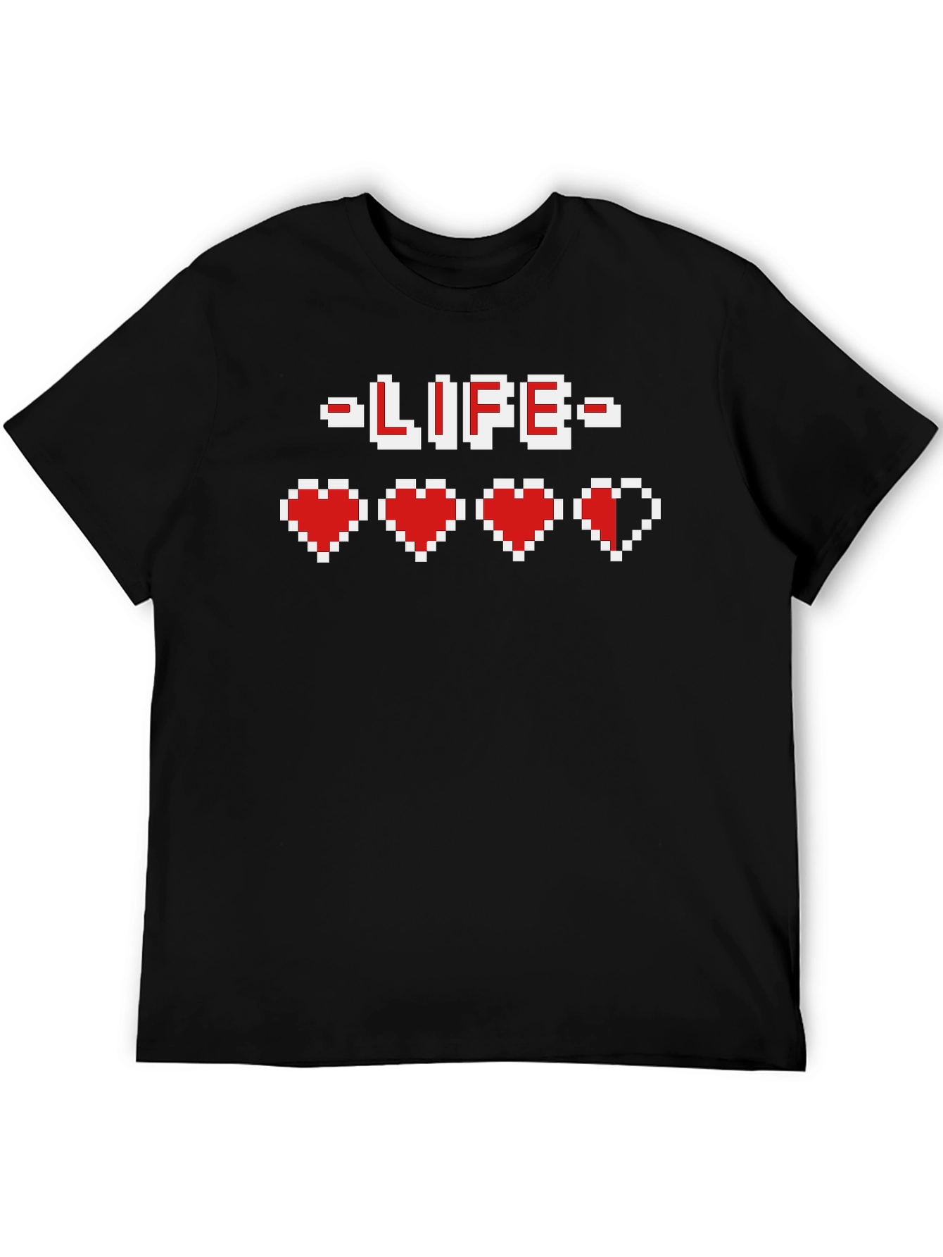Pixel Heart Gamer Life T-Shirt - Retro Gaming Tee