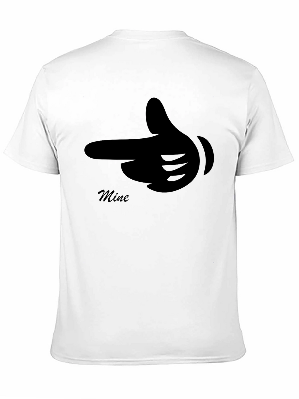 Mine Finger Gun Graphic Black T-Shirt