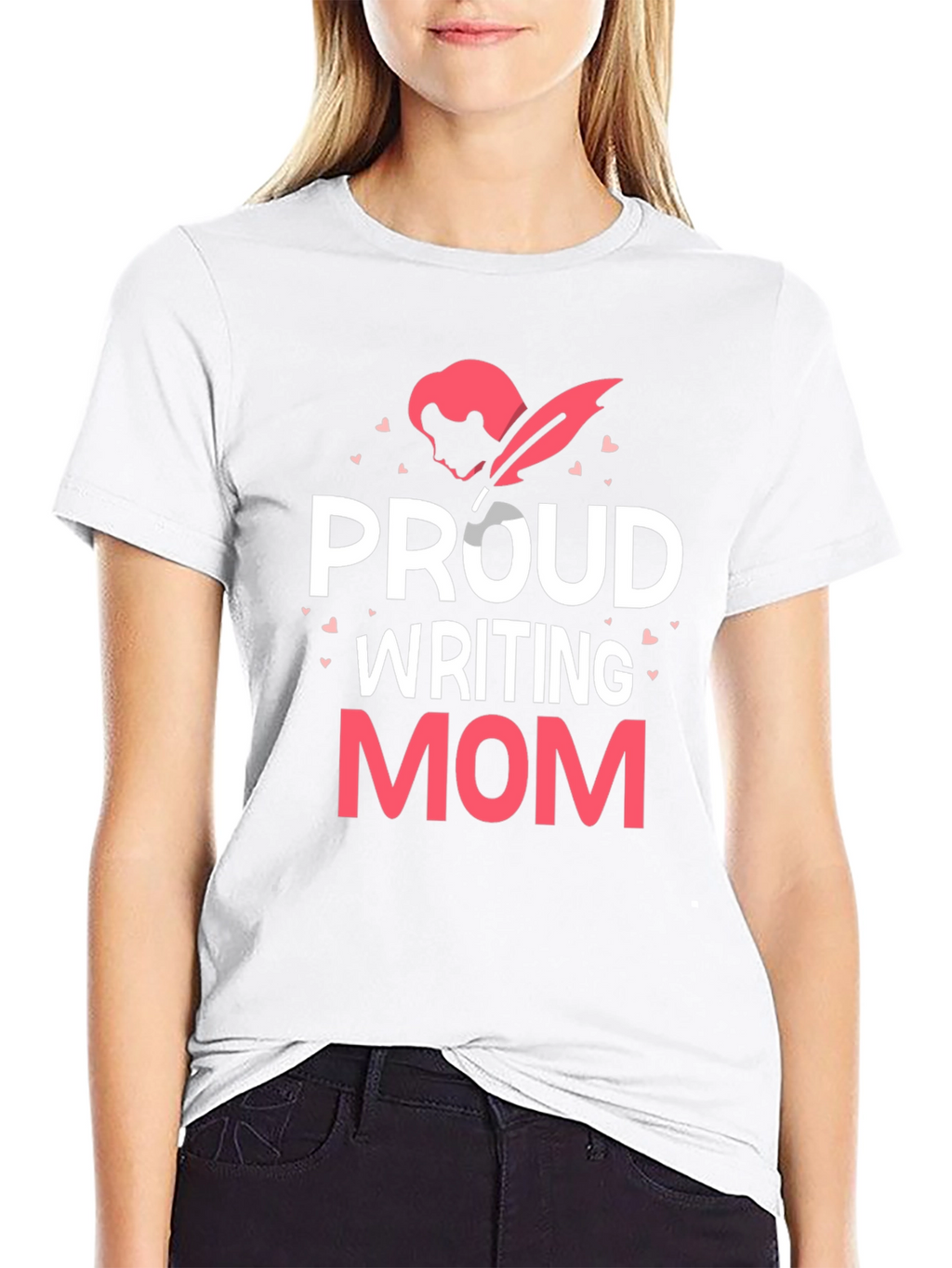 Proud Writing Mom T-Shirt - Black Tee
