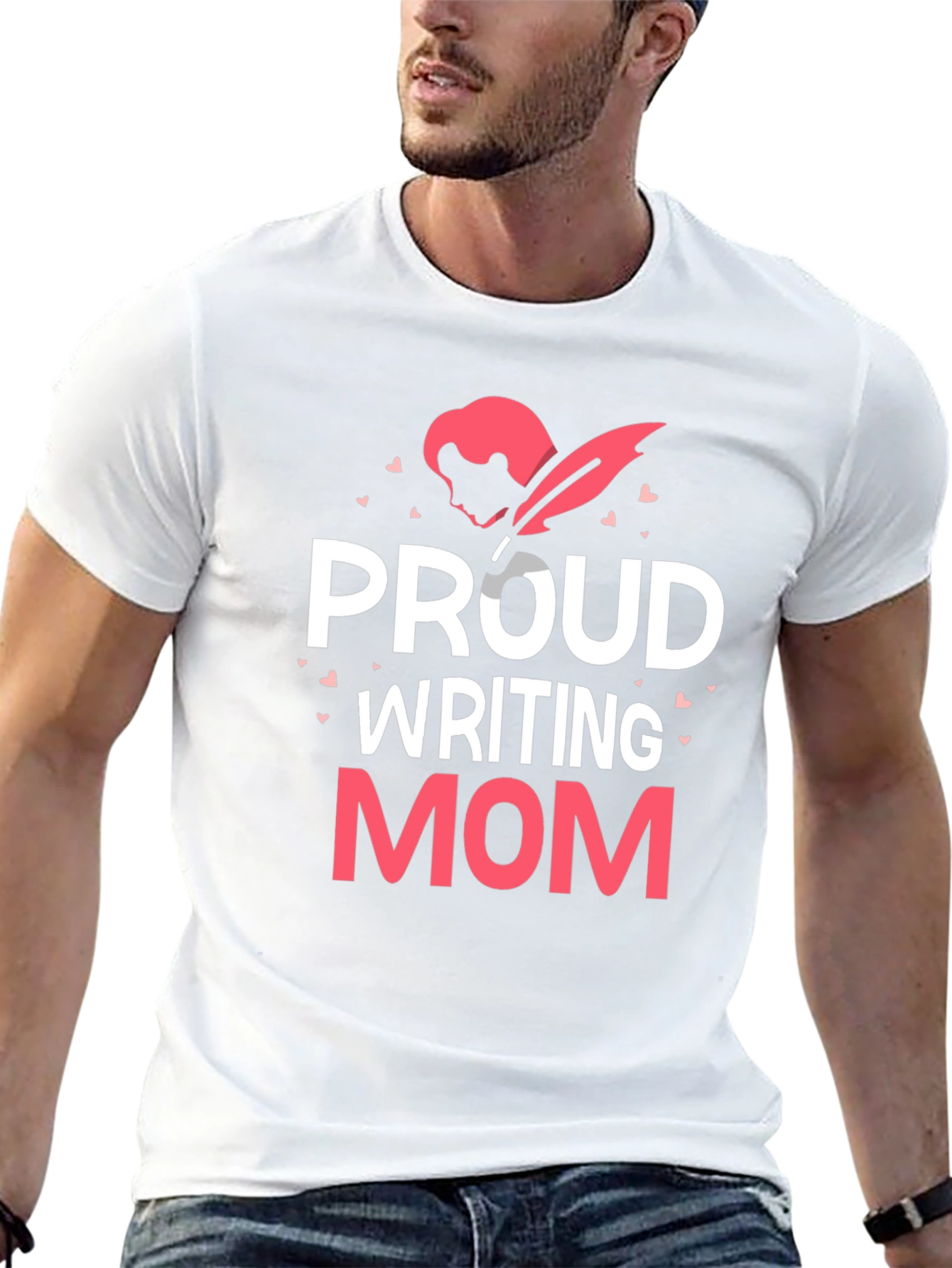 Proud Writing Mom T-Shirt - Black Tee