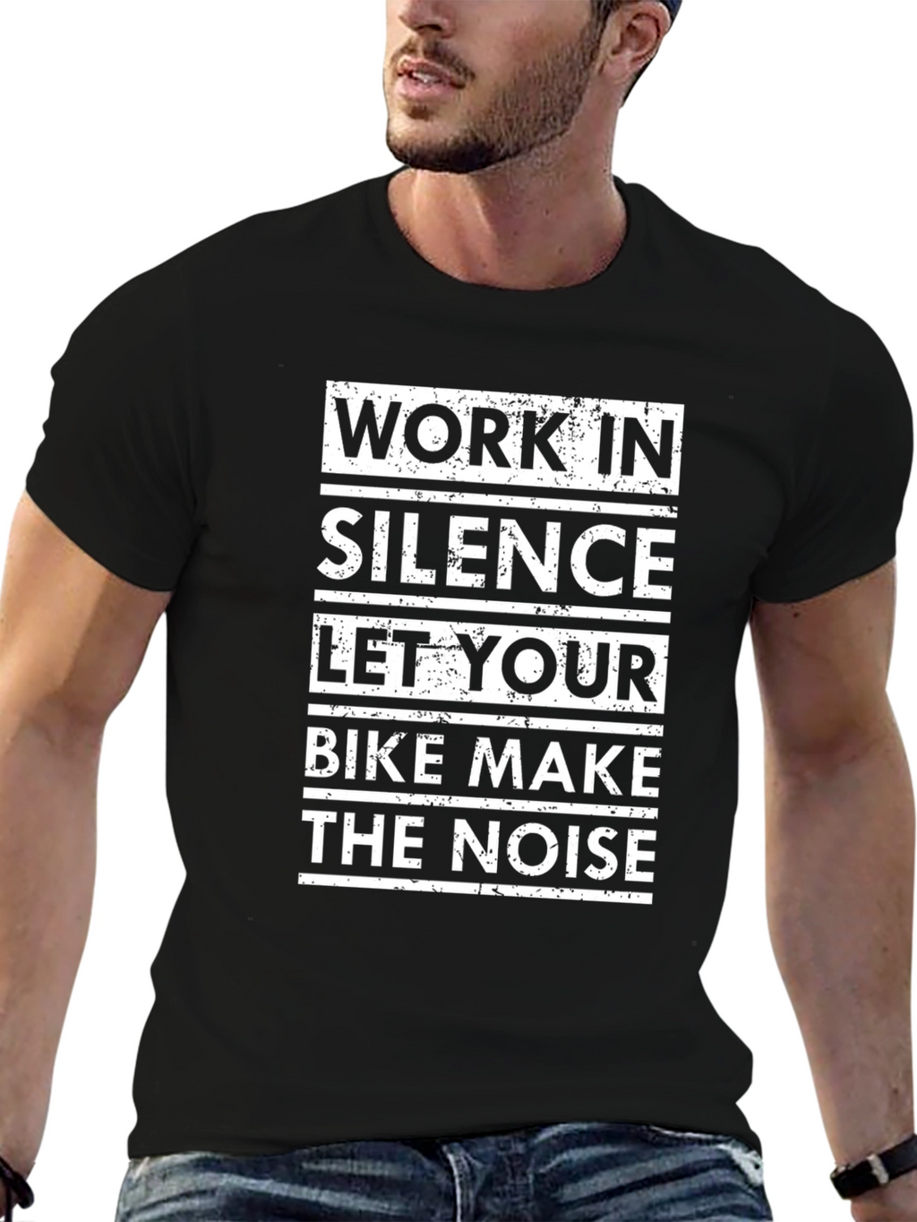 Work In Silence Bike T-Shirt