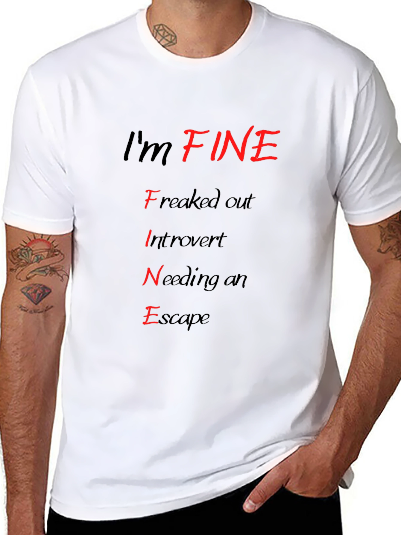 Im FINE T-Shirt - Funny Introvert Graphic Tee