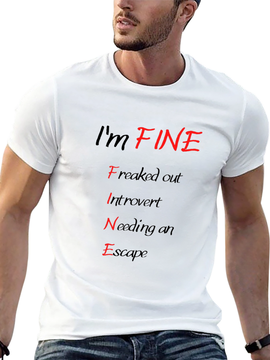 Im FINE T-Shirt - Funny Introvert Graphic Tee