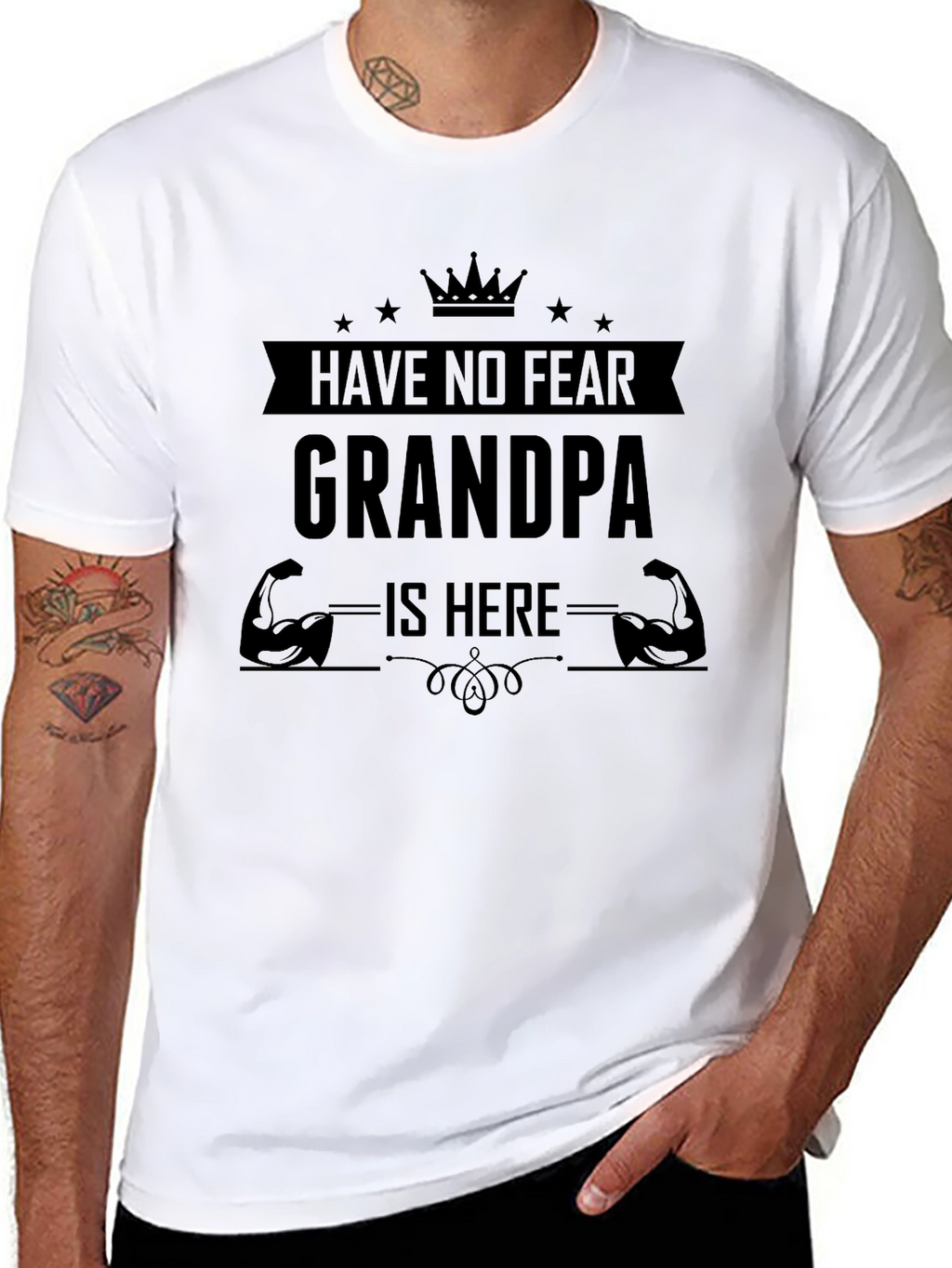 Have No Fear Grandpa Is Here Graphic Tee