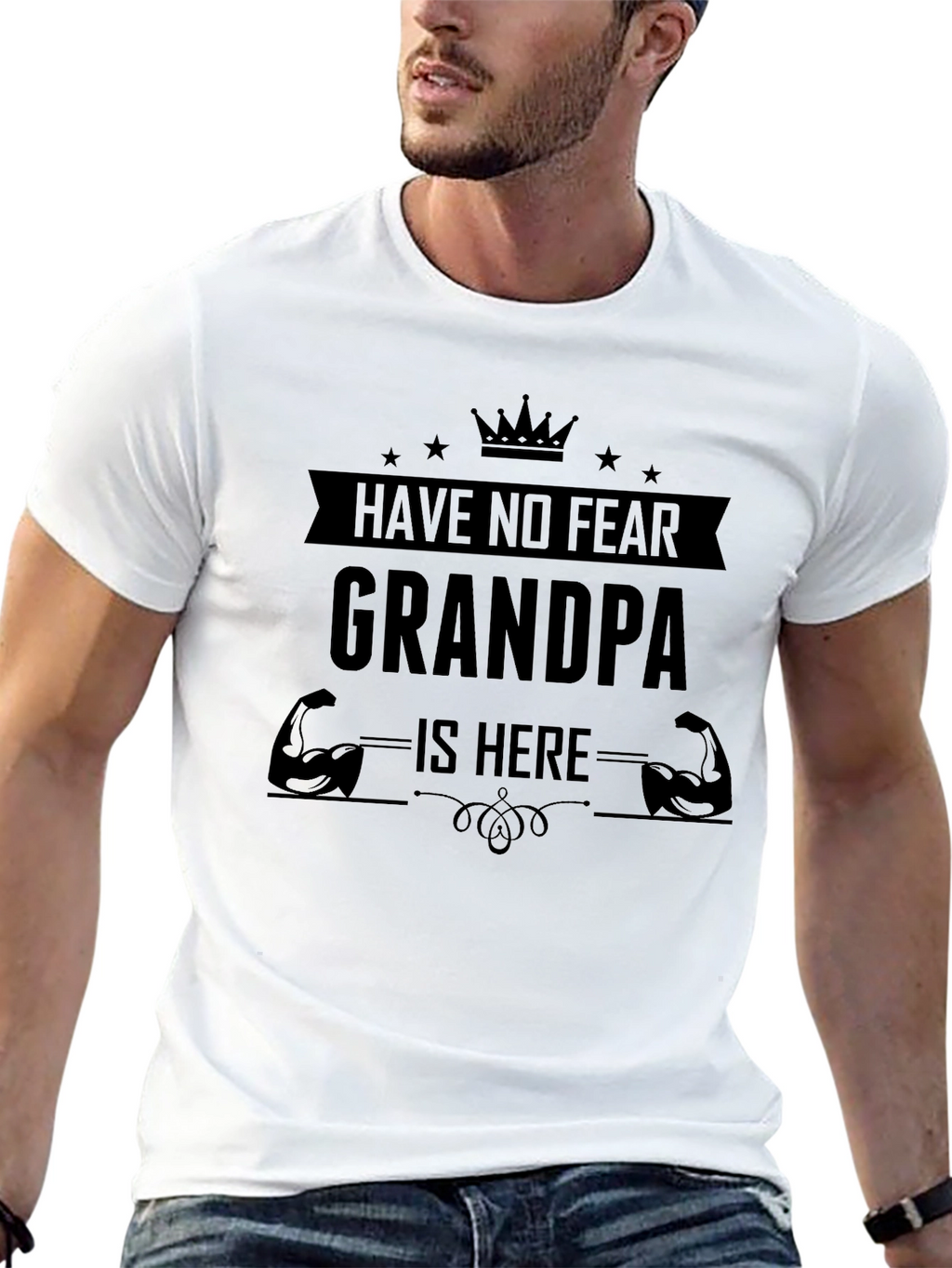 Have No Fear Grandpa Is Here Graphic Tee