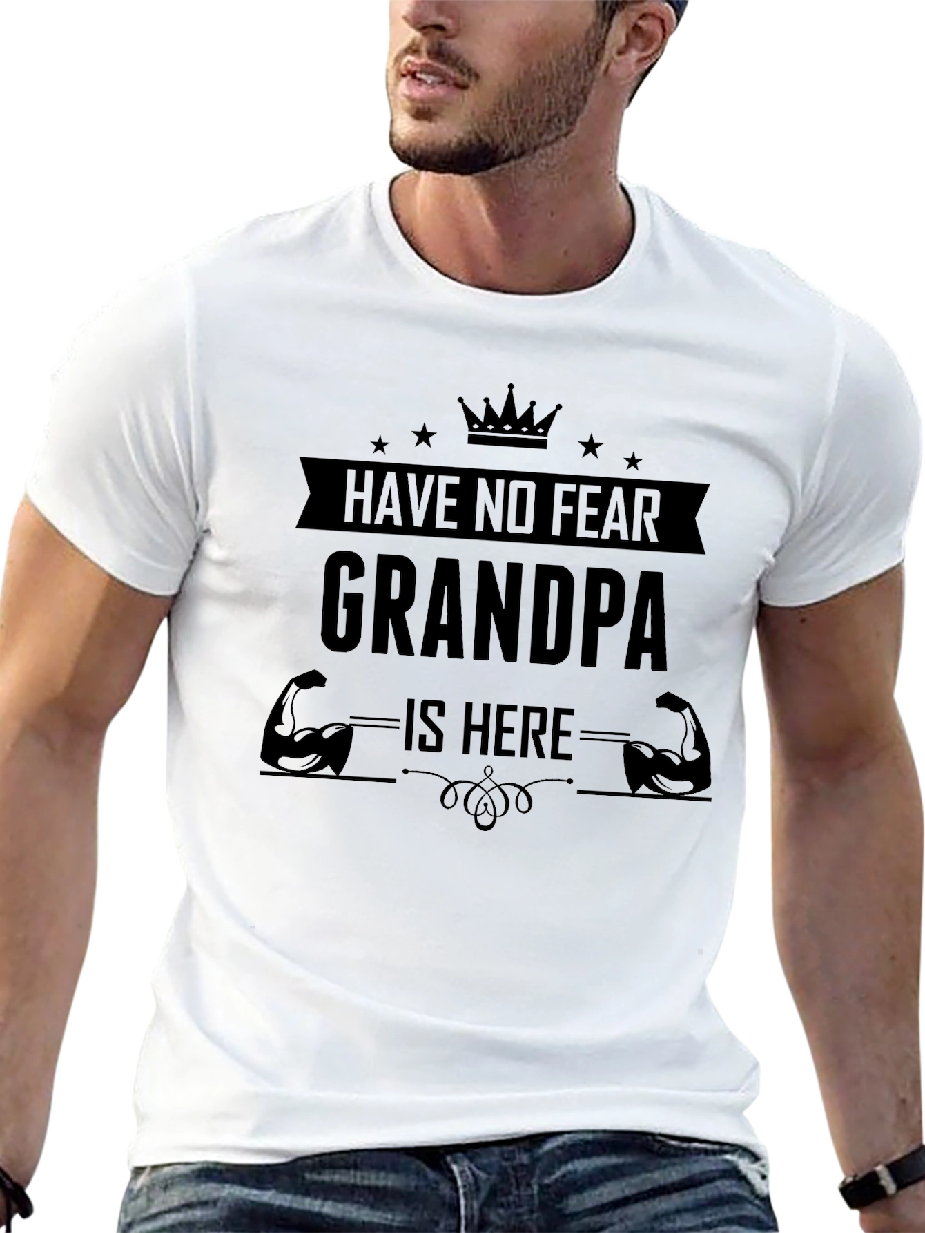 Have No Fear Grandpa Is Here Graphic Tee