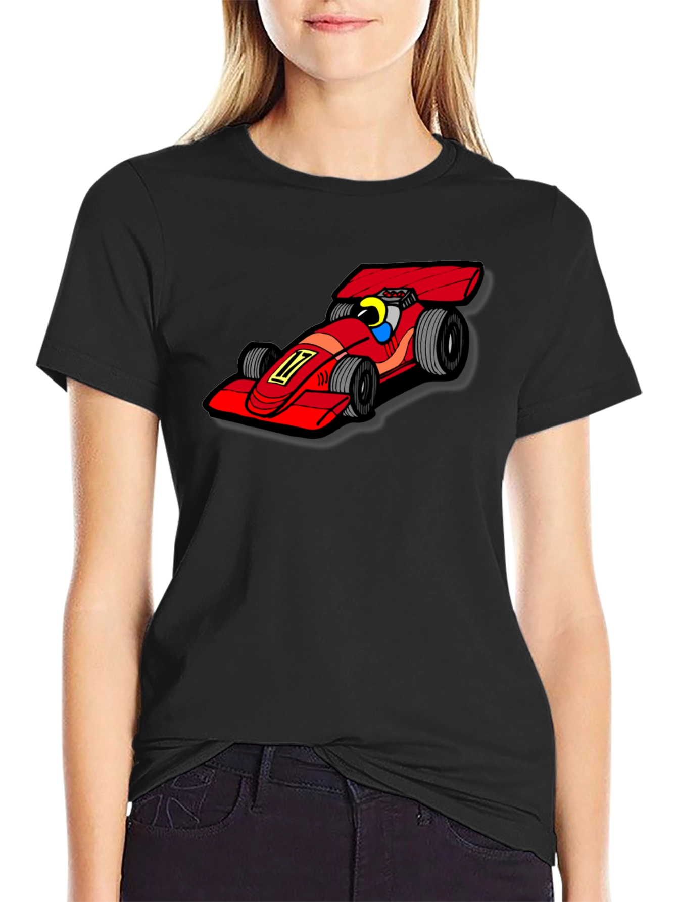 Formula 1 Race Car Graphic Tee - Black