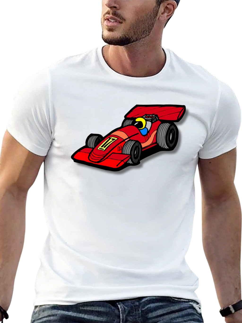 Formula 1 Race Car Graphic Tee - Black