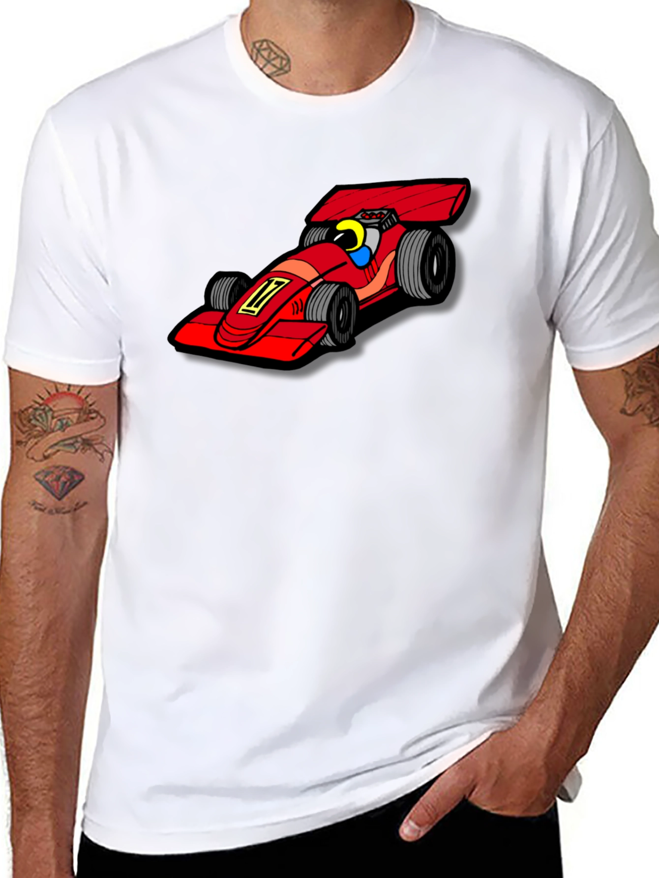 Formula 1 Race Car Graphic Tee - Black