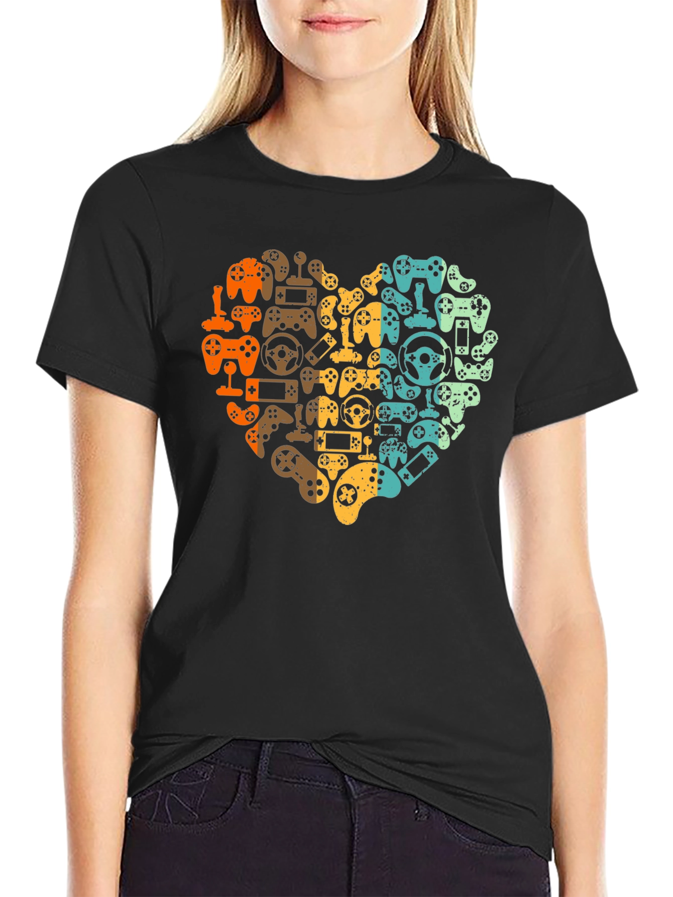 Gaming Heart T-Shirt - Gamer Love