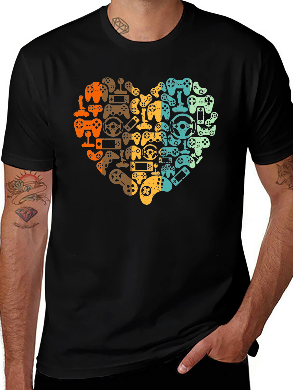 Gaming Heart T-Shirt - Gamer Love