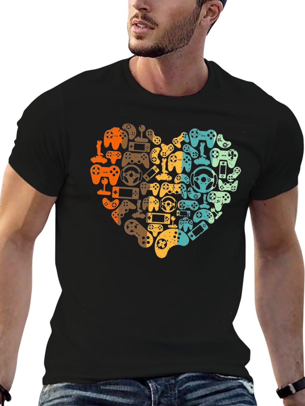 Gaming Heart T-Shirt - Gamer Love