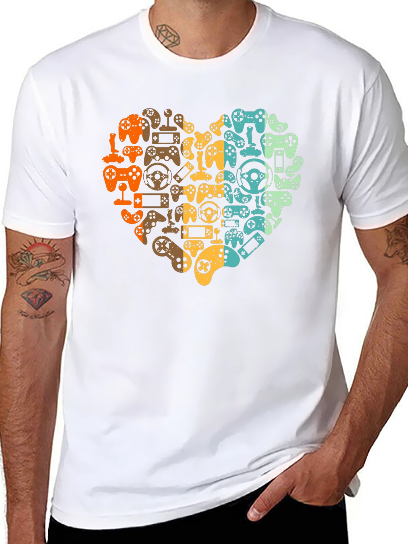 Gaming Heart T-Shirt - Gamer Love