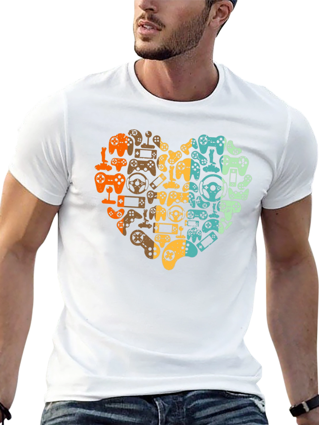 Gaming Heart T-Shirt - Gamer Love
