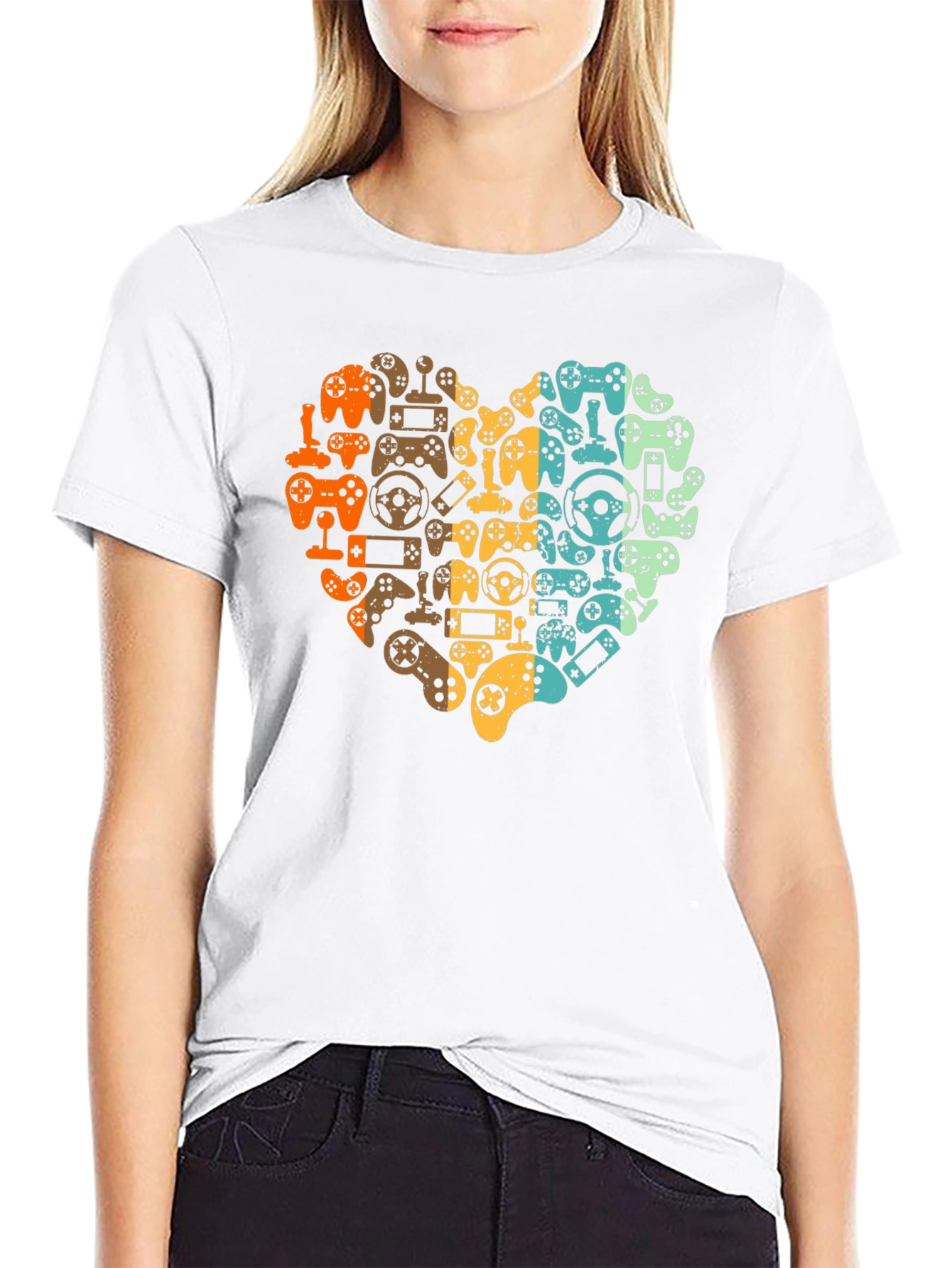 Gaming Heart T-Shirt - Gamer Love