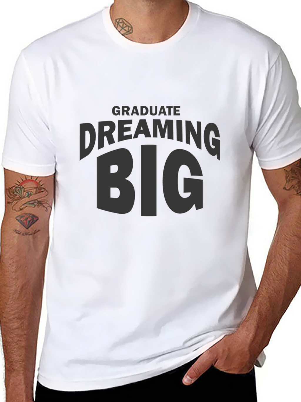 Dream Big Graduate Black T-Shirt