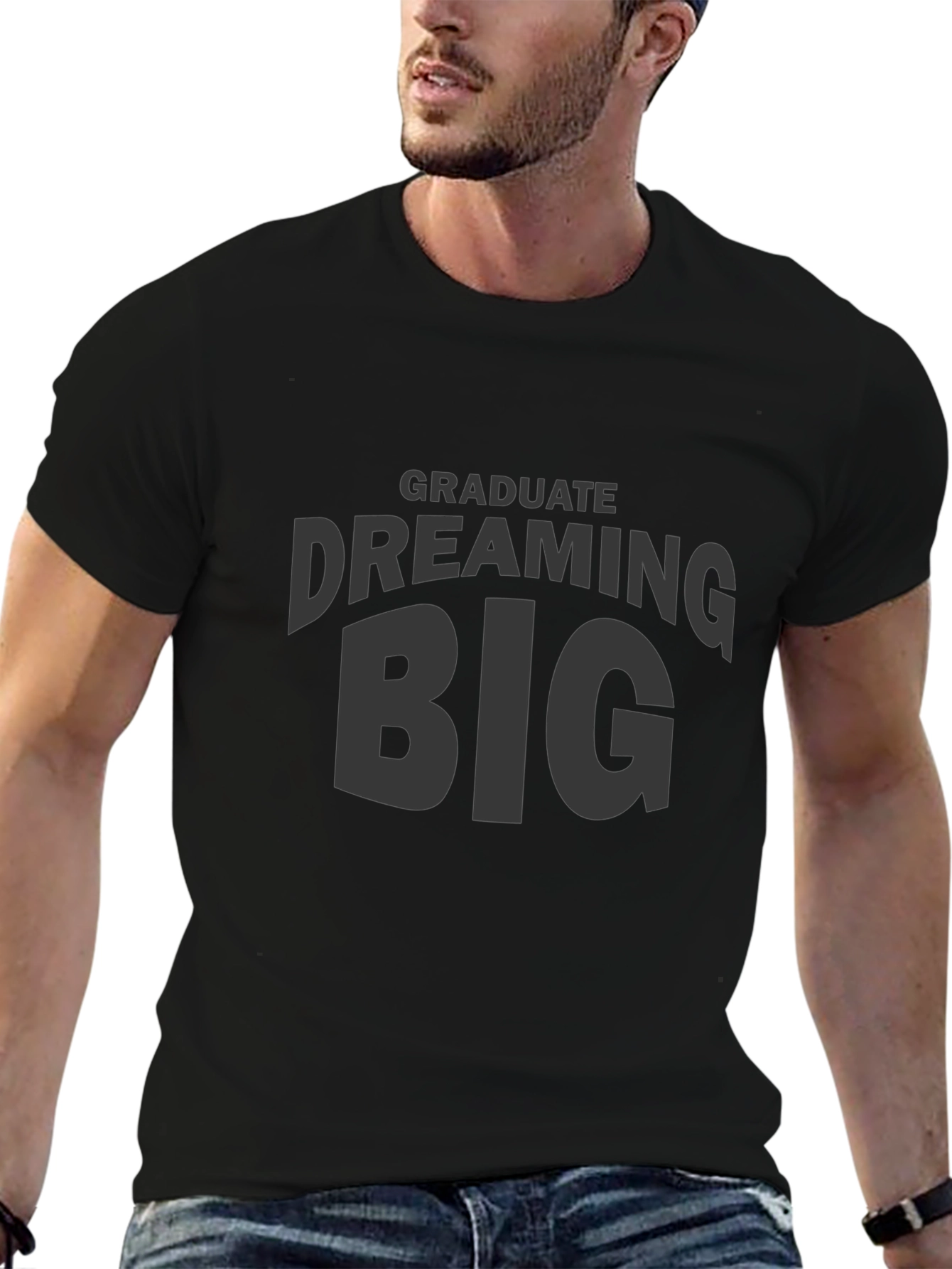 Dream Big Graduate Black T-Shirt