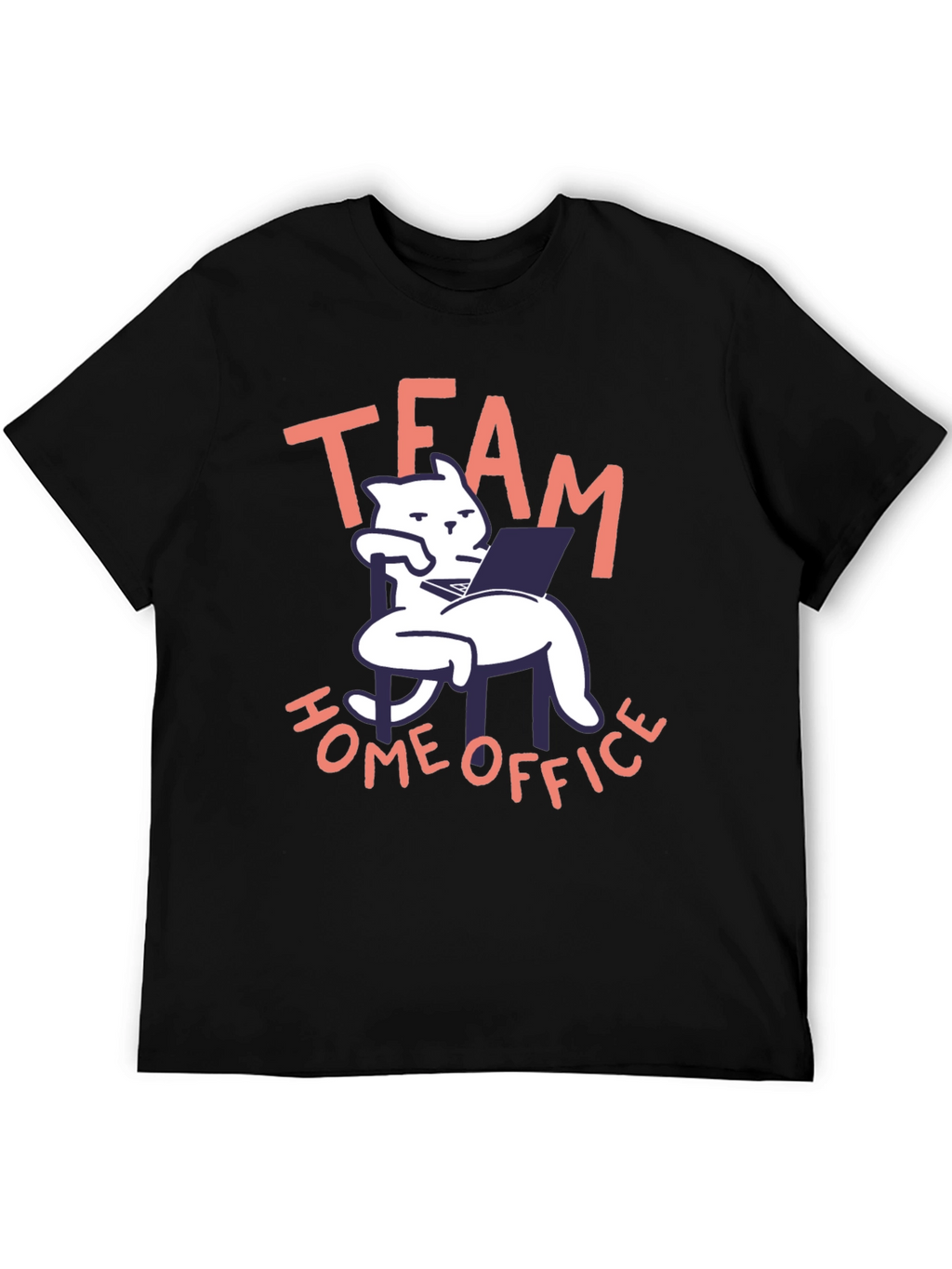 Team Home Office Black Cat T-Shirt