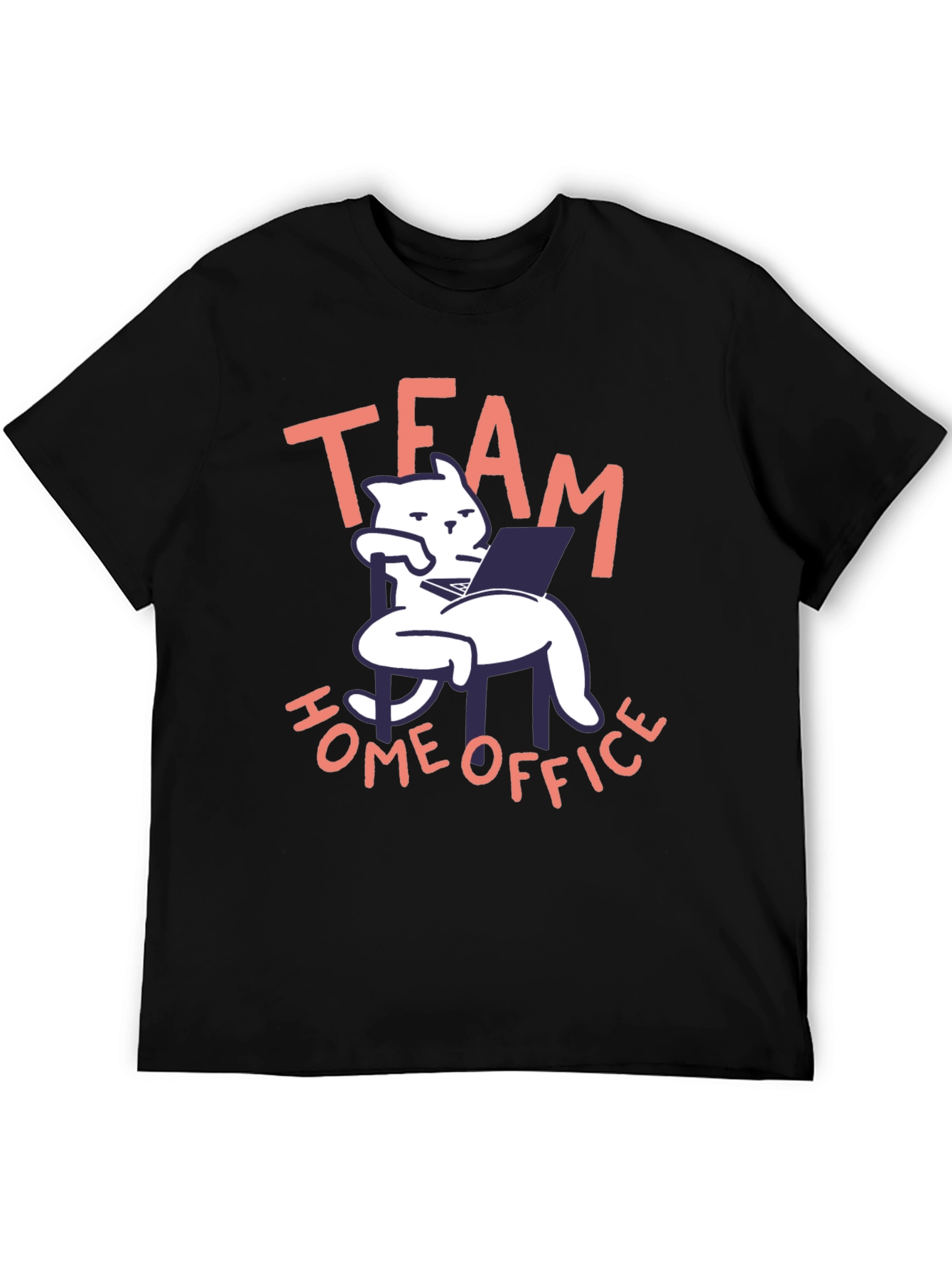 Team Home Office Black Cat T-Shirt