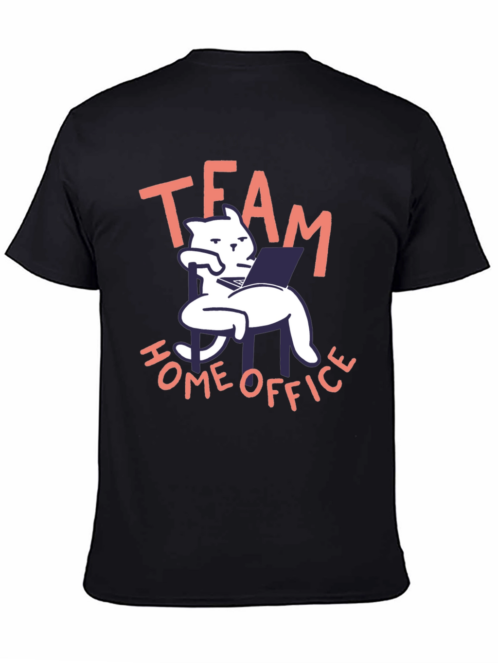 Team Home Office Black Cat T-Shirt