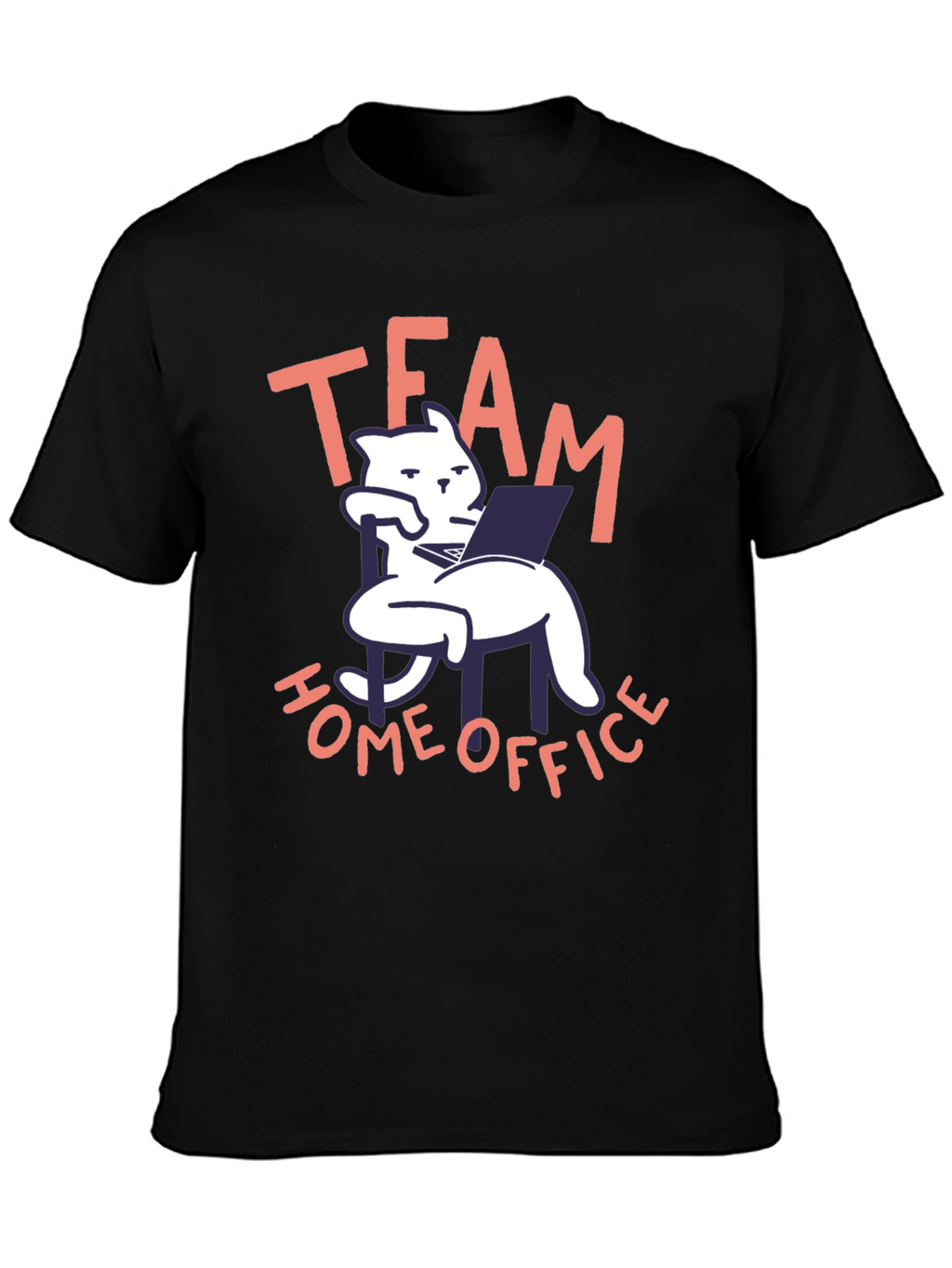 Team Home Office Black Cat T-Shirt