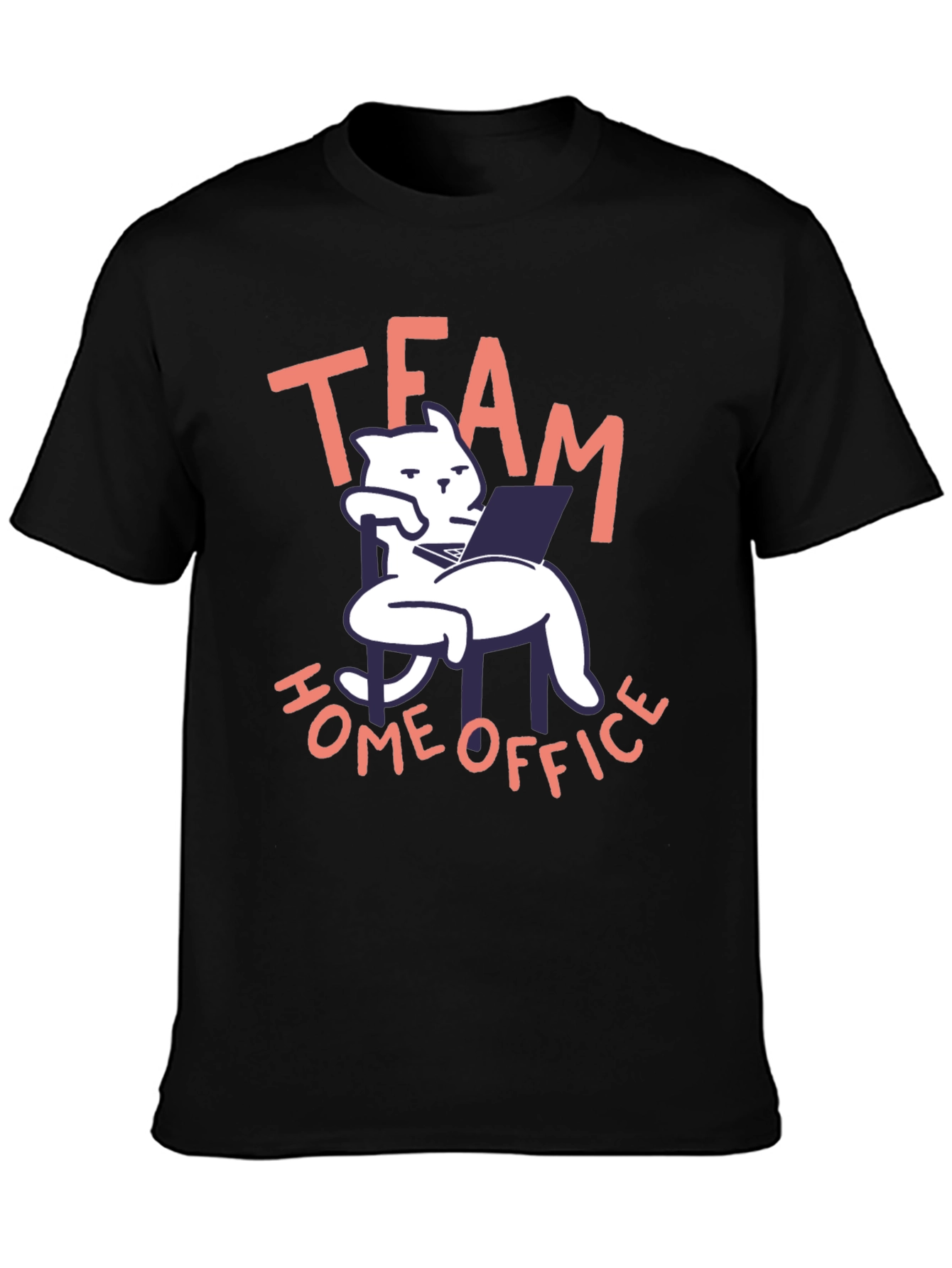 Team Home Office Black Cat T-Shirt