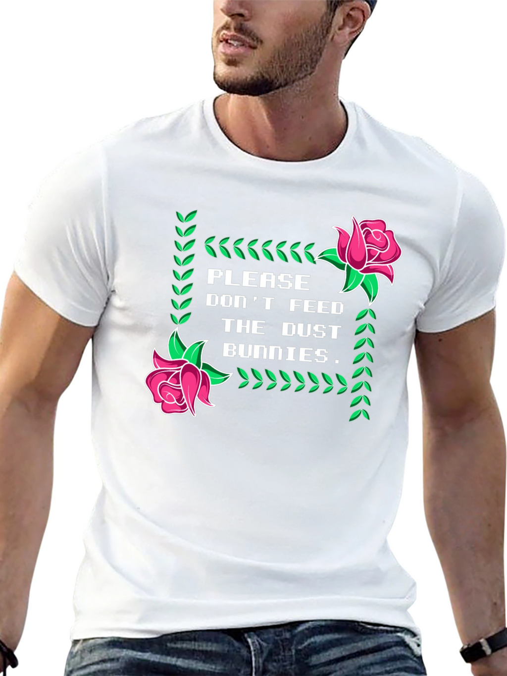 Dust Bunnies Tee - Novelty Graphic Print T-Shirt