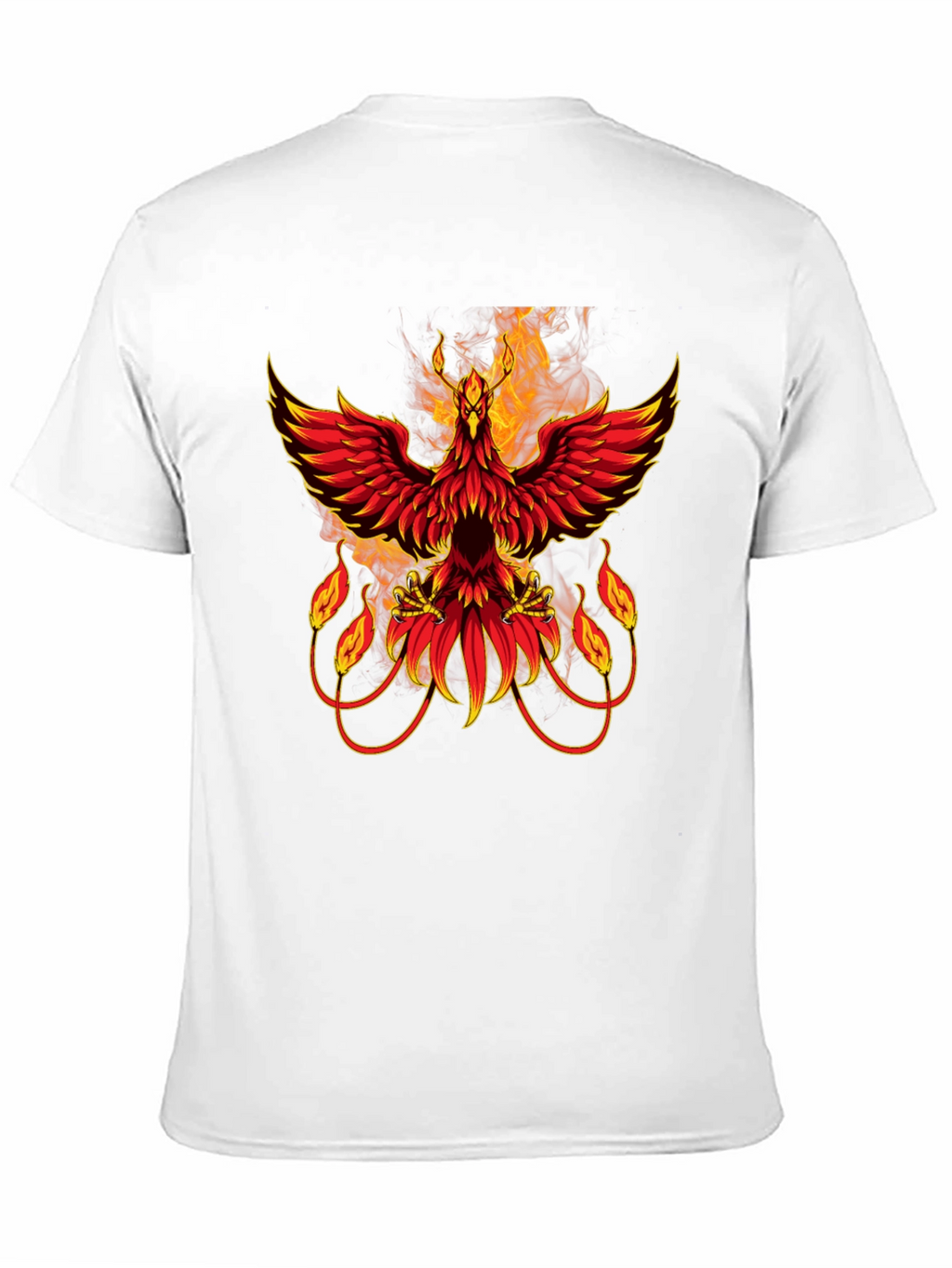 Phoenix Firebird Graphic Print Black T-Shirt